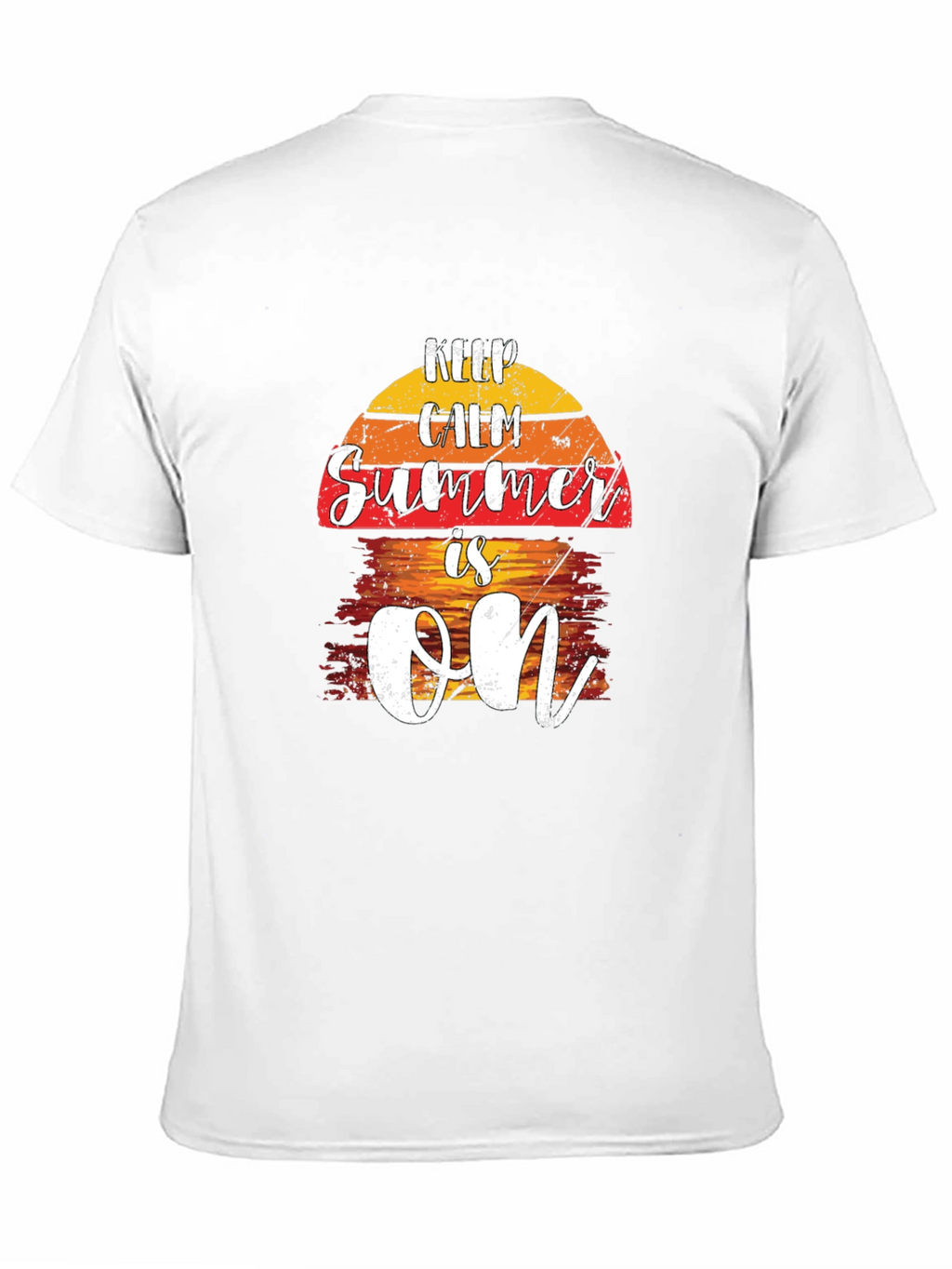 Keep Calm Summer Is On Black T-Shirt