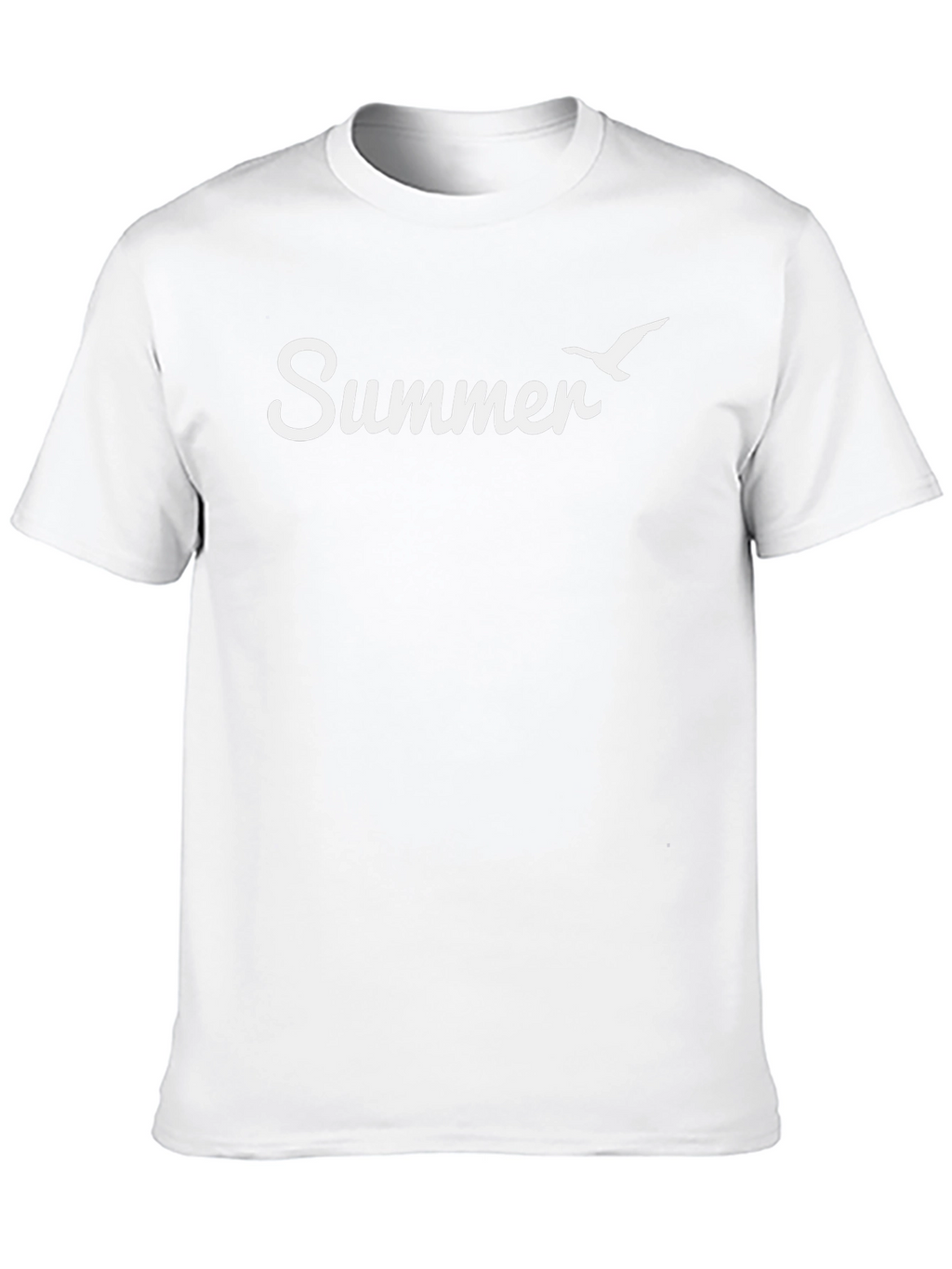 Summer T-Shirt - Black with Seagull Graphic