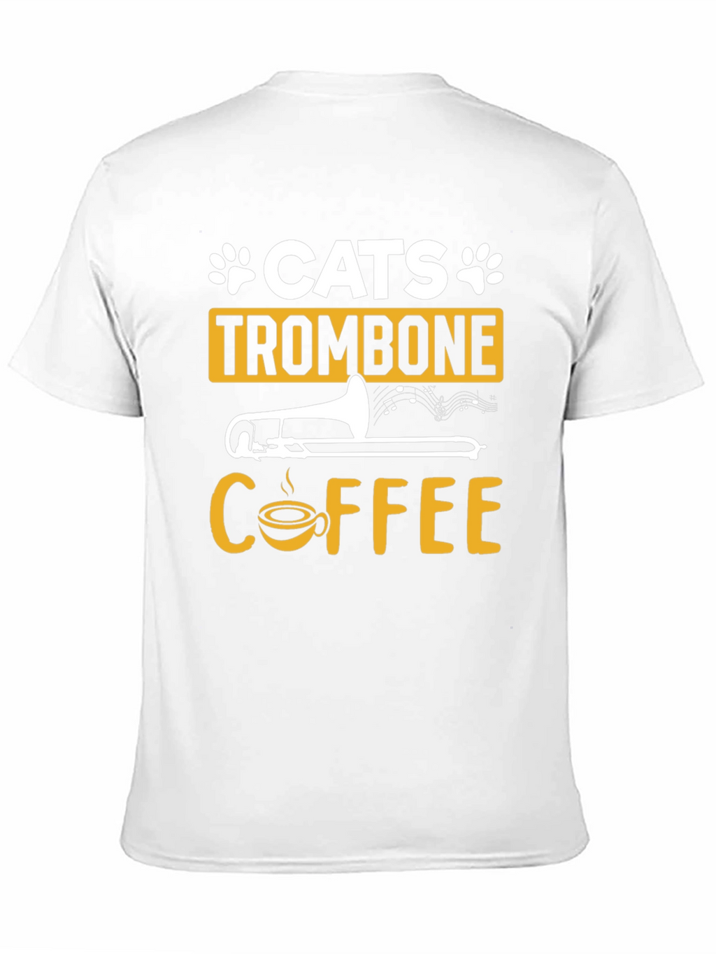 Cats Trombone Coffee Graphic T-Shirt