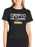 Crypto Millionaire Loading Black T-Shirt