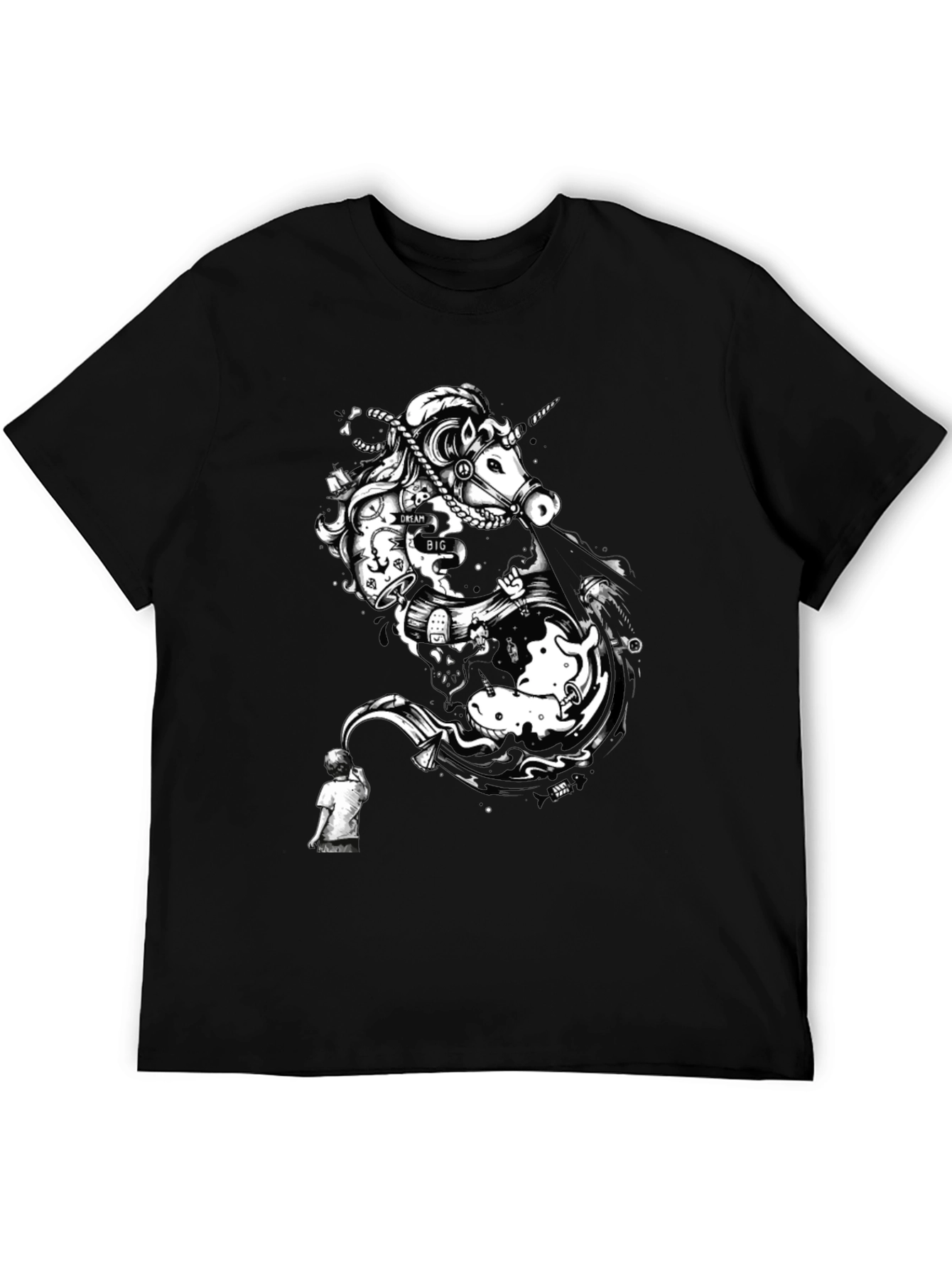 Unicorn Dreamer T-Shirt - Artistic Graphic Tee for Men