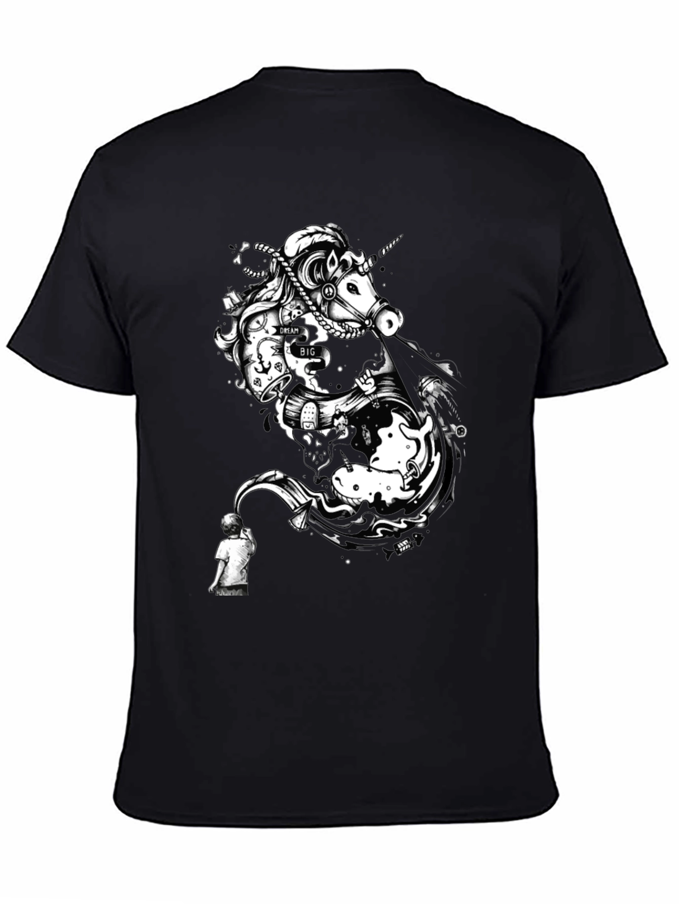 Unicorn Dreamer T-Shirt - Artistic Graphic Tee for Men