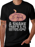 Funny Snake Pi Day Mens T-Shirt