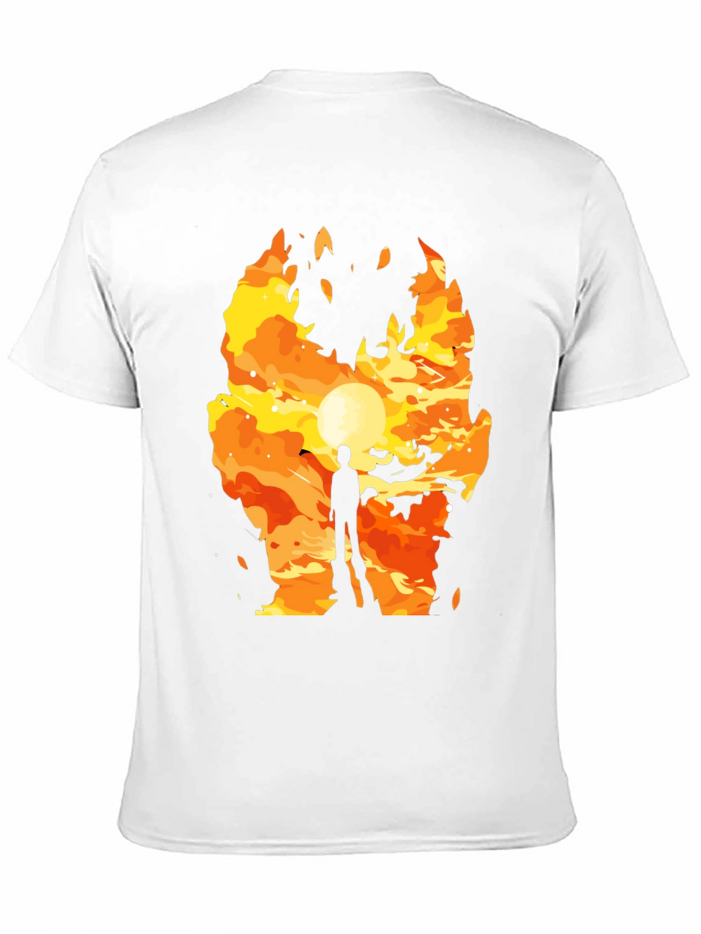 Fiery Silhouette Graphic T-Shirt