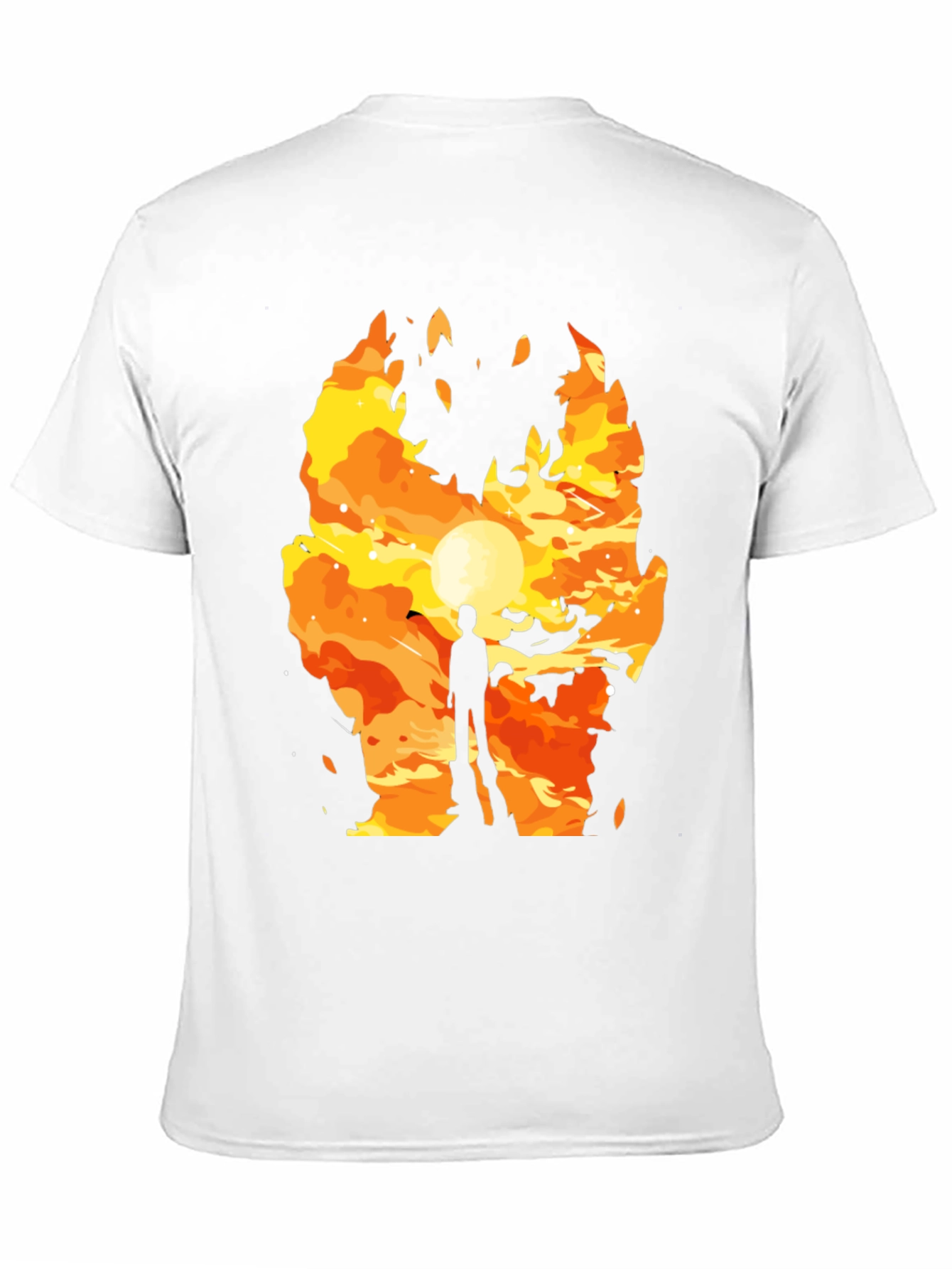 Fiery Silhouette Graphic T-Shirt