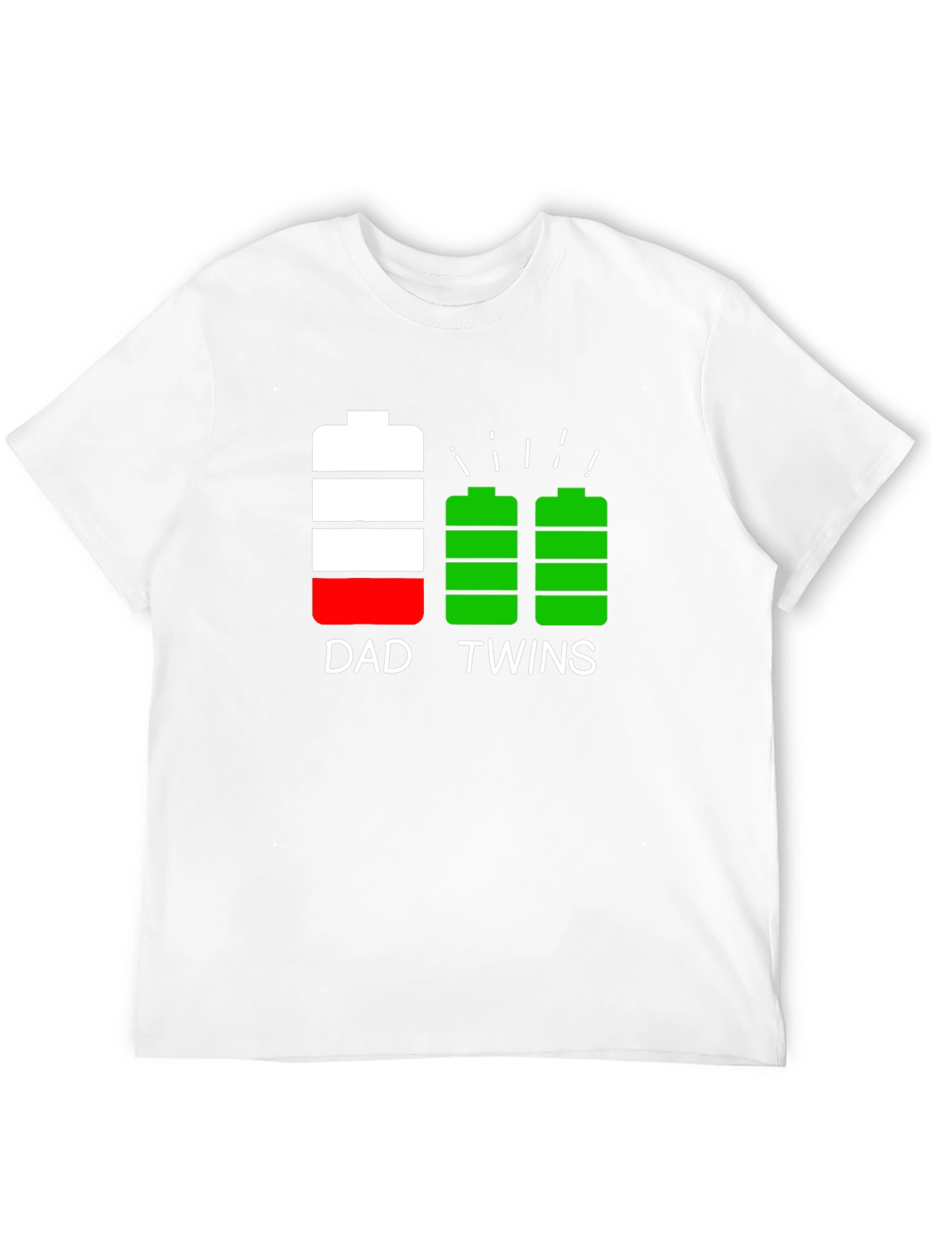 Dad Twins Battery T-Shirt