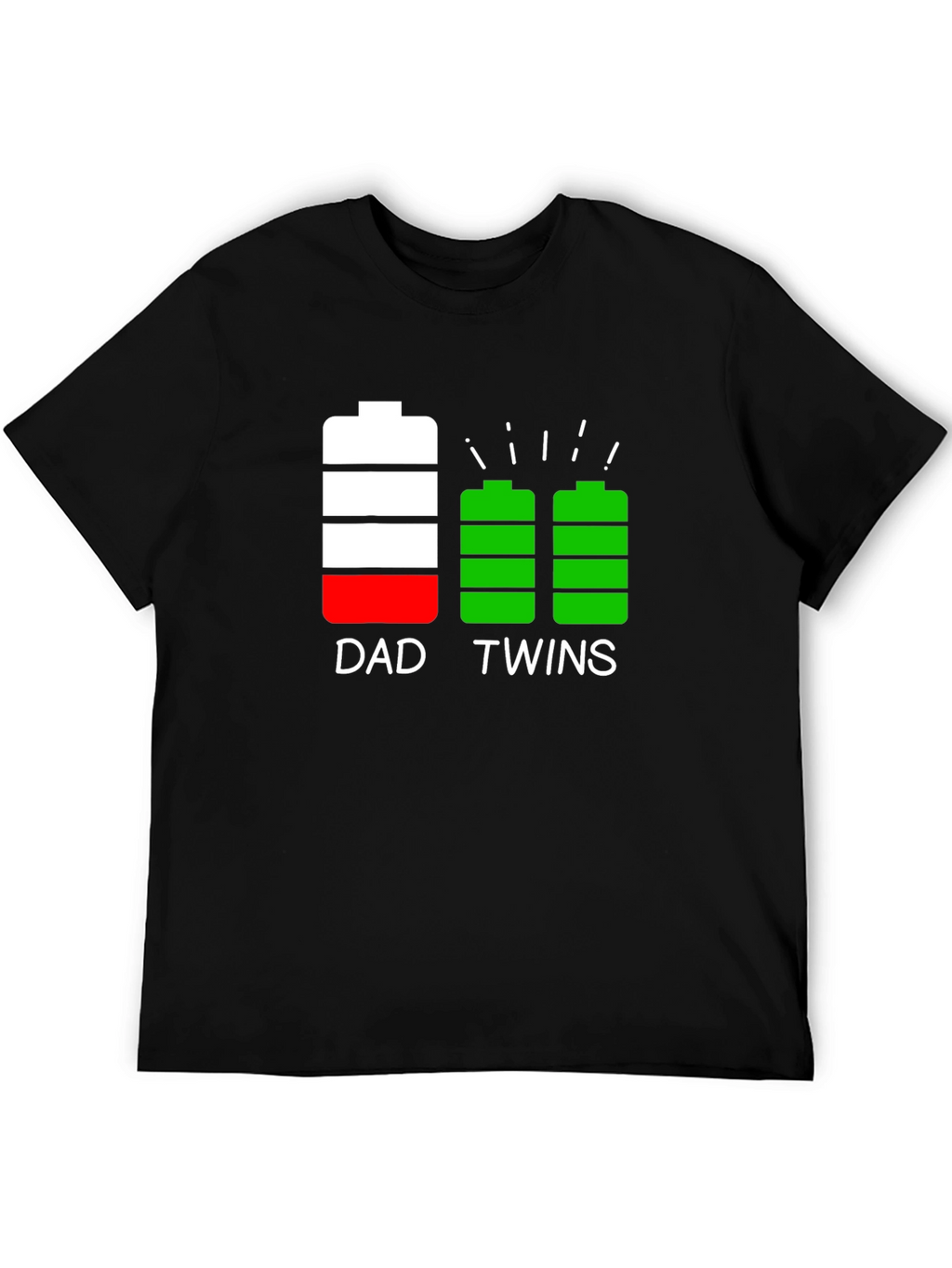 Dad Twins Battery T-Shirt