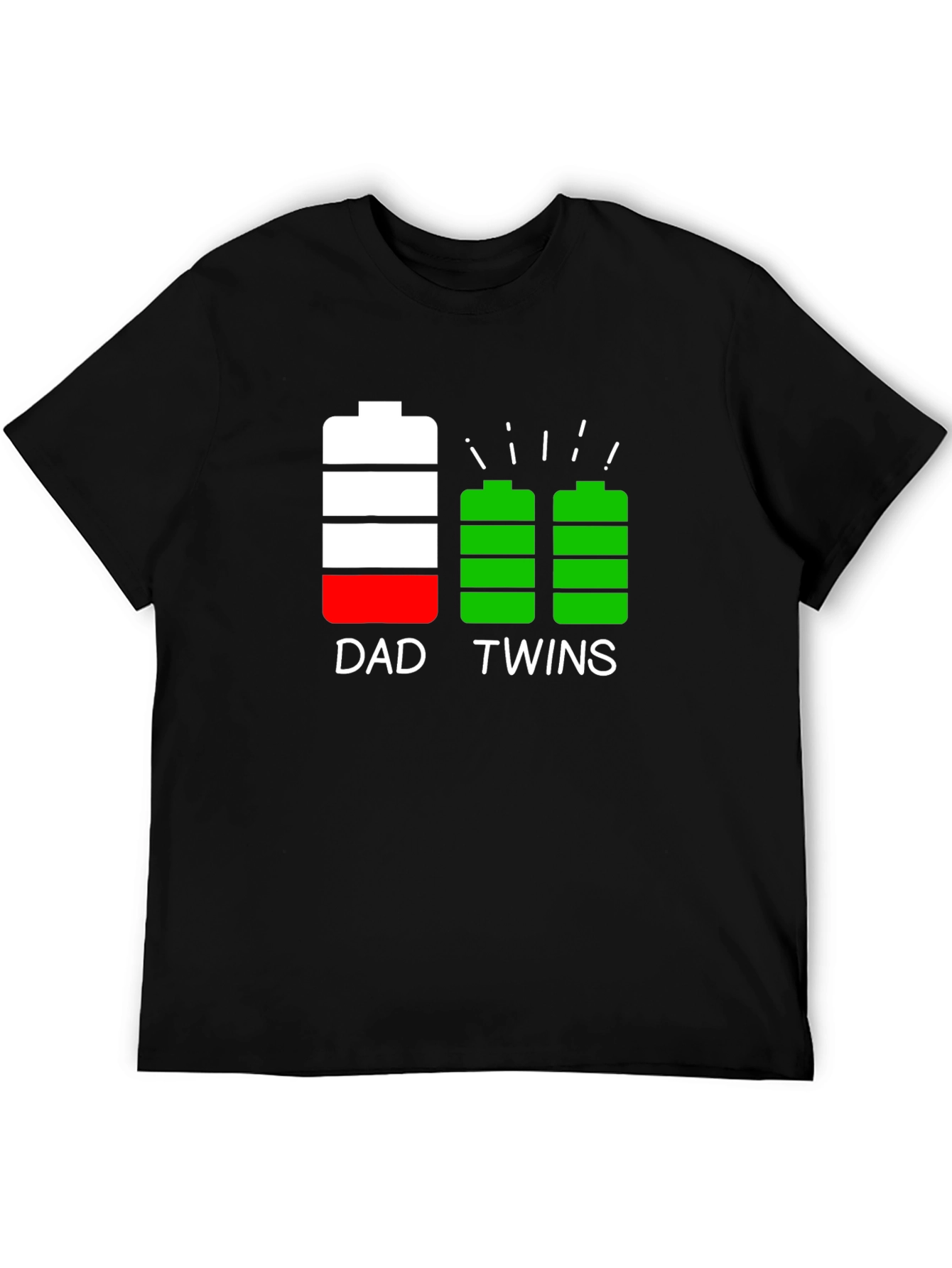 Dad Twins Battery T-Shirt