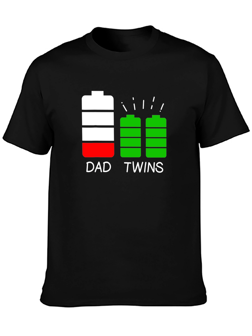 Dad Twins Battery T-Shirt