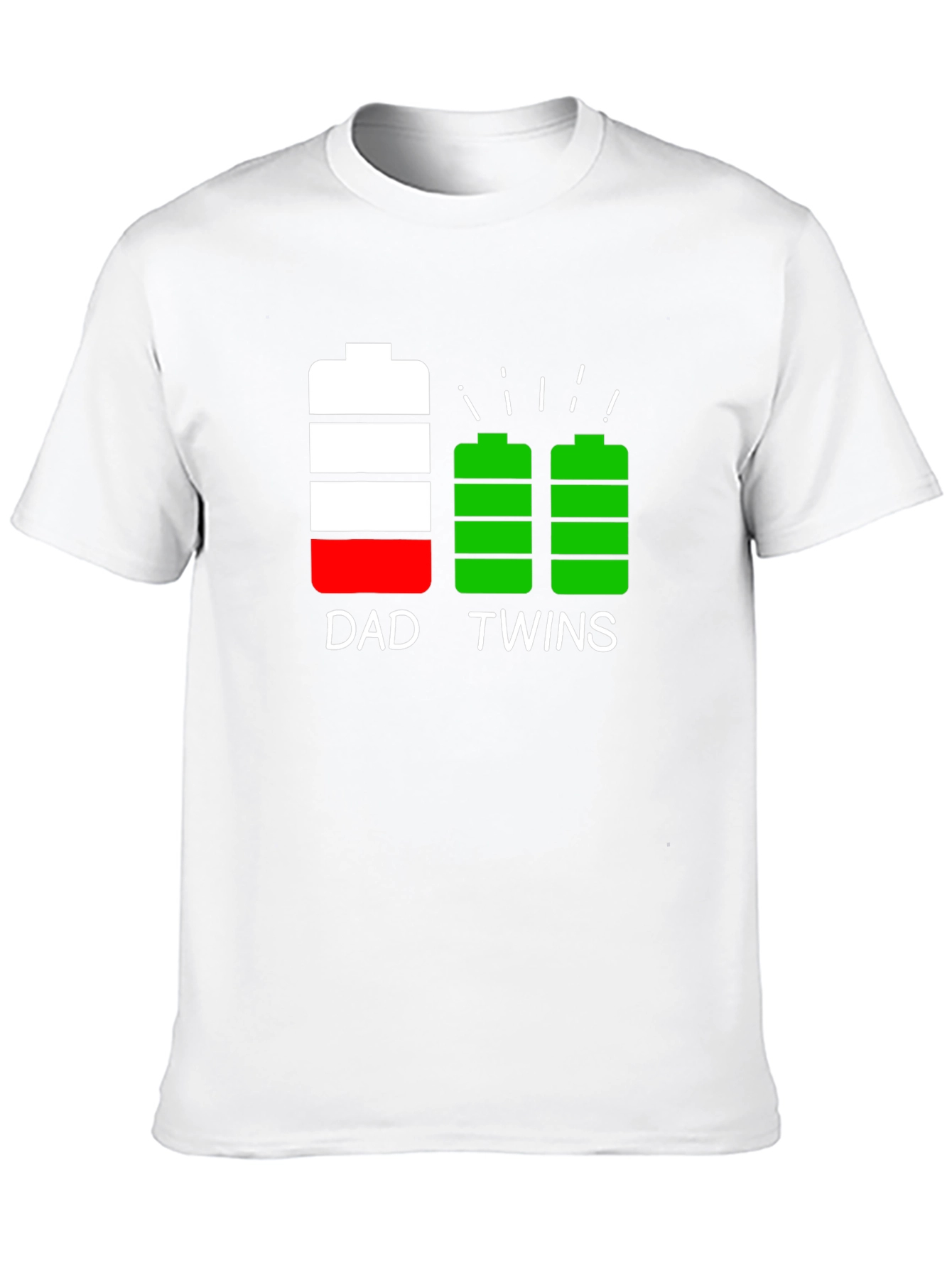 Dad Twins Battery T-Shirt