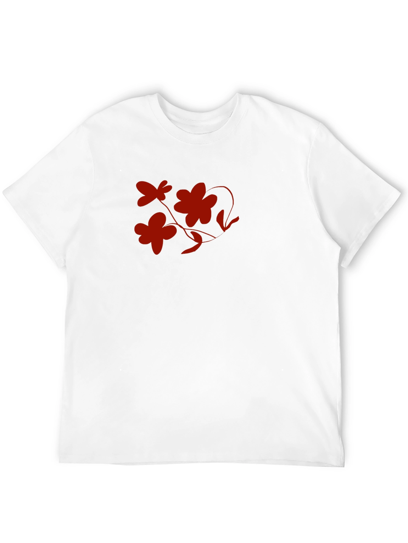 Floral Graphic Print T-Shirt - Black