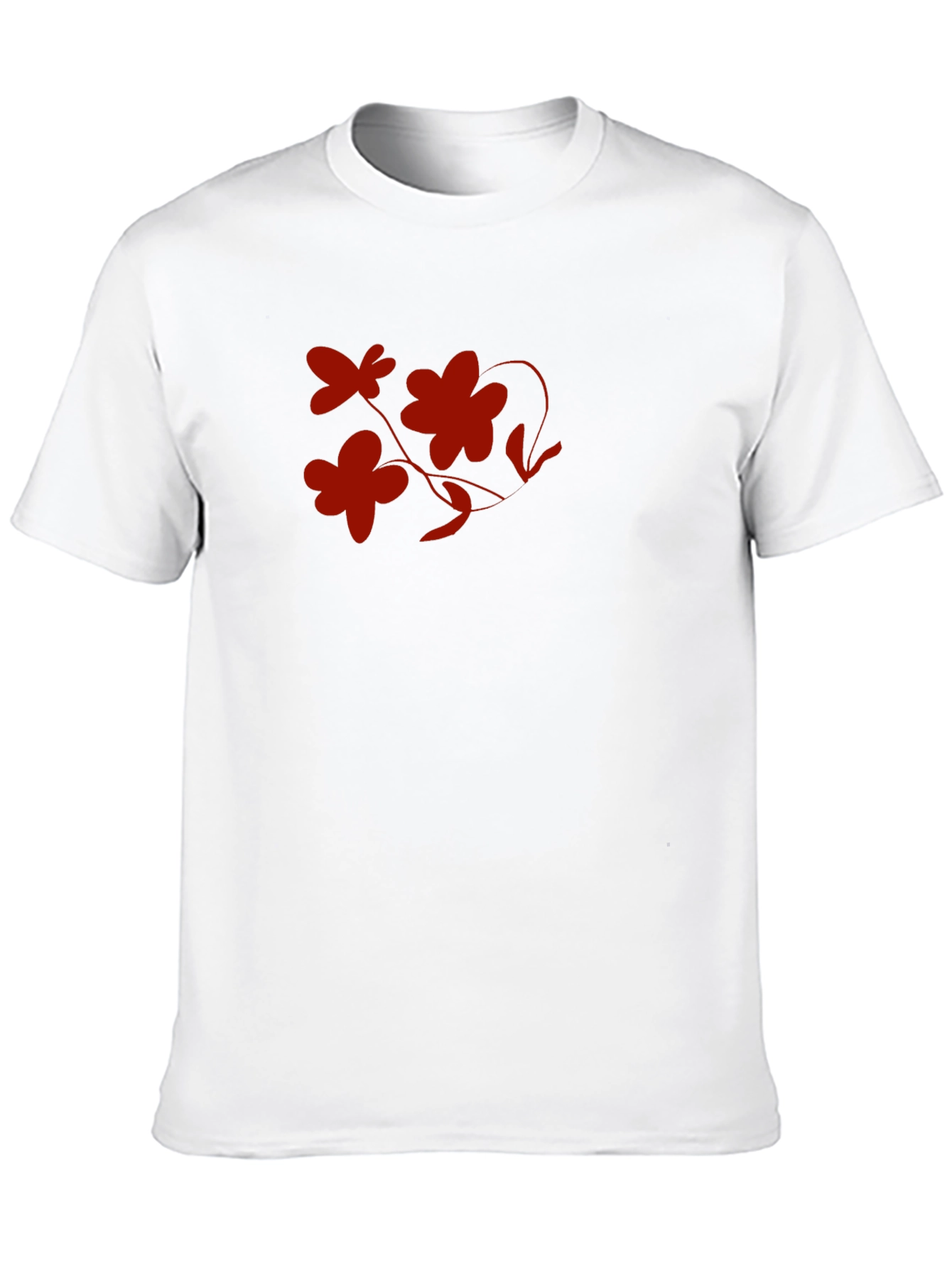 Floral Graphic Print T-Shirt - Black