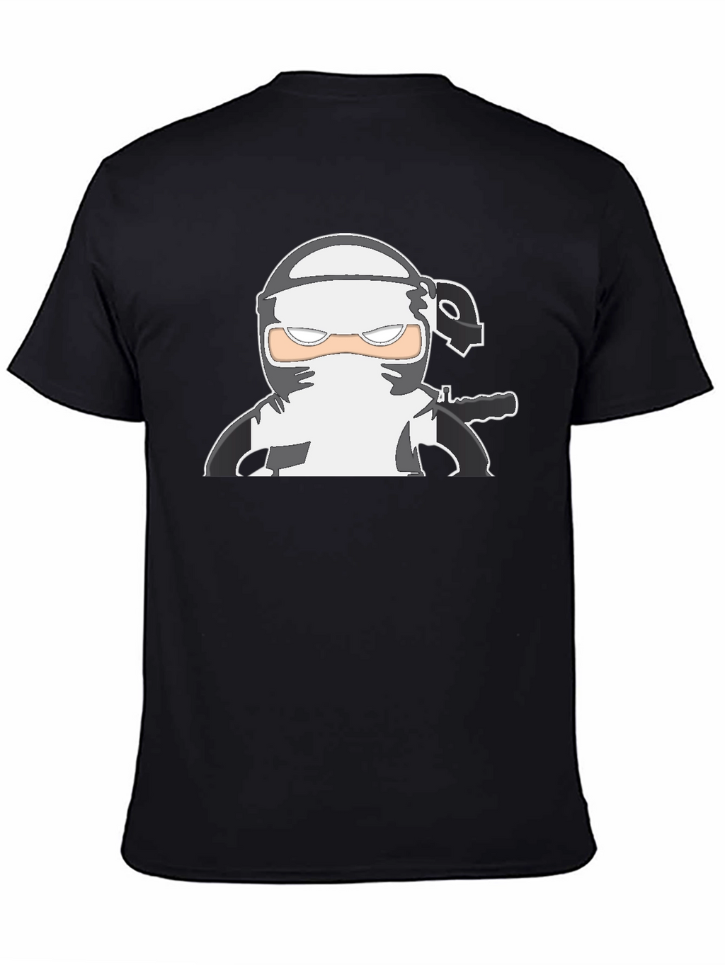 Ninja Graphic Print Black T-Shirt