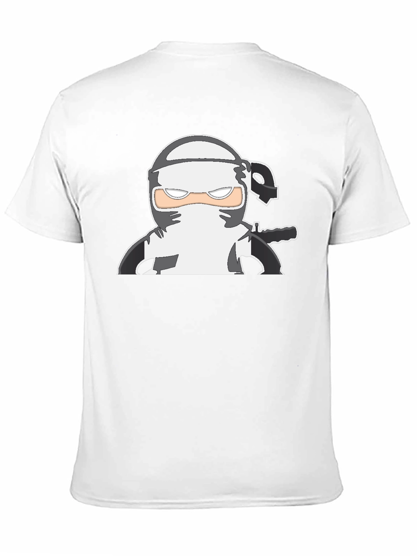 Ninja Graphic Print Black T-Shirt