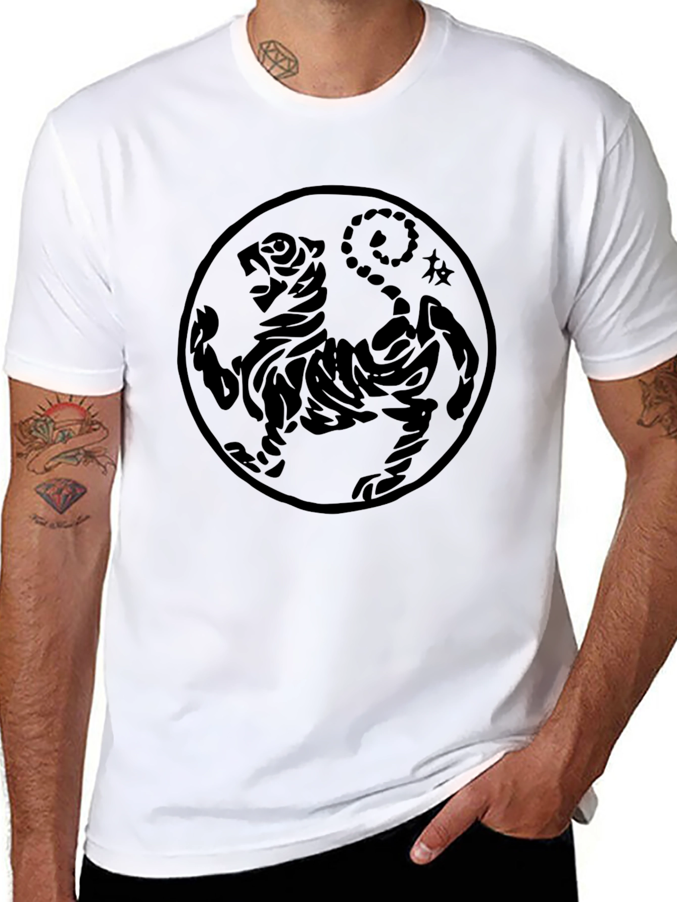 Black Tiger Graphic Tee - Mens Stylish T-Shirt