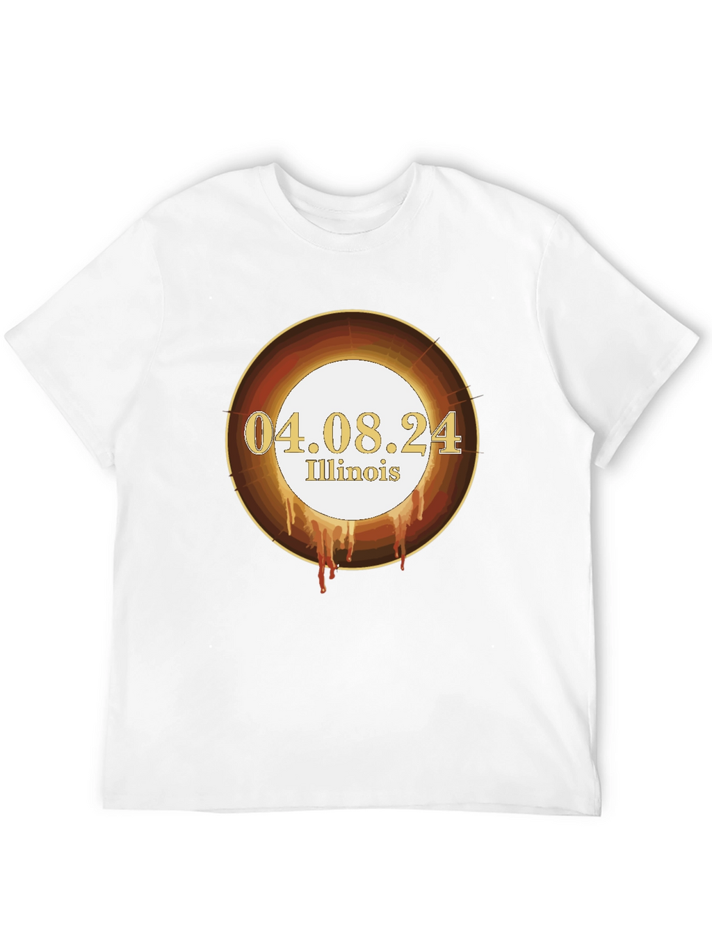 Illinois Solar Eclipse T-Shirt - April 8th 2024
