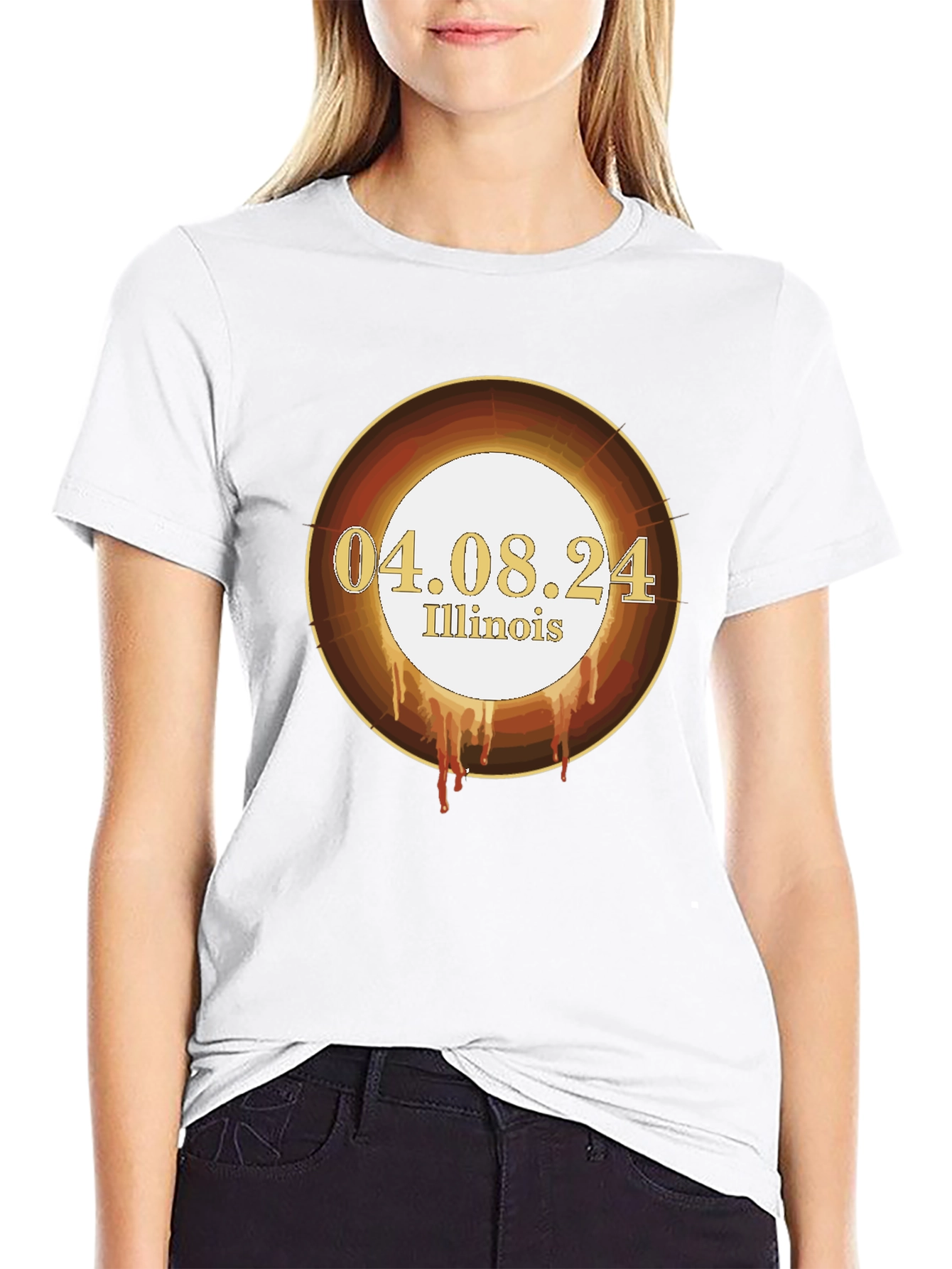 Illinois Solar Eclipse T-Shirt - April 8th 2024