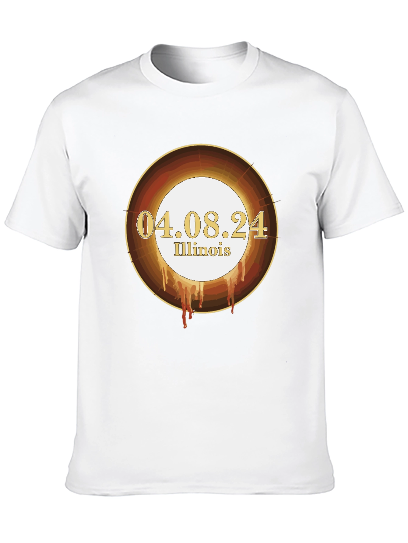 Illinois Solar Eclipse T-Shirt - April 8th 2024