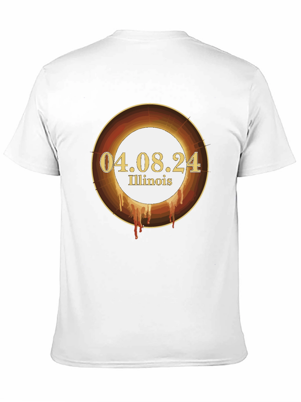 Illinois Solar Eclipse T-Shirt - April 8th 2024
