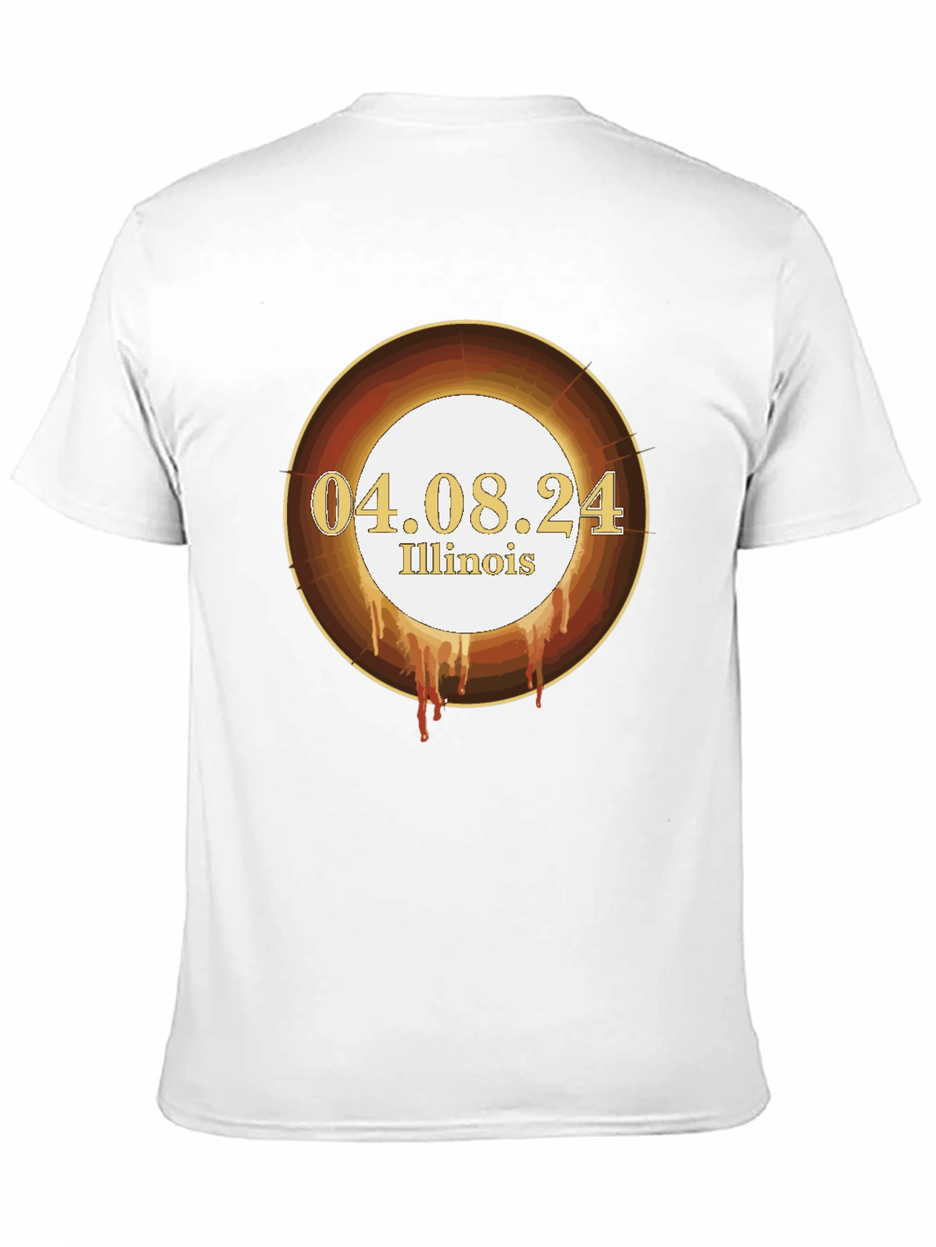 Illinois Solar Eclipse T-Shirt - April 8th 2024
