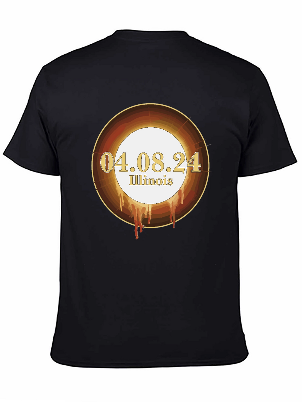 Illinois Solar Eclipse T-Shirt - April 8th 2024