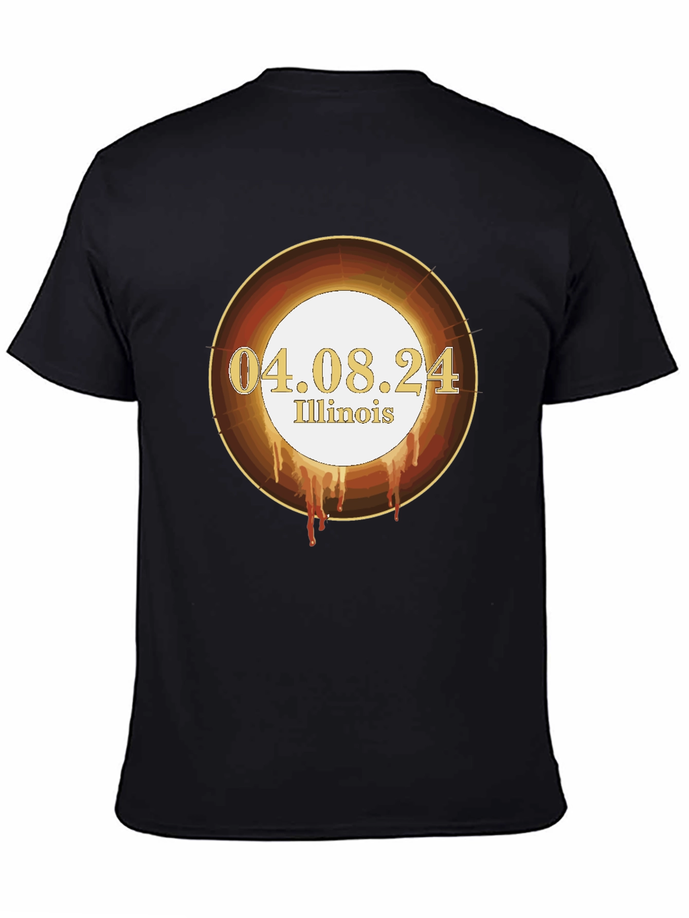 Illinois Solar Eclipse T-Shirt - April 8th 2024
