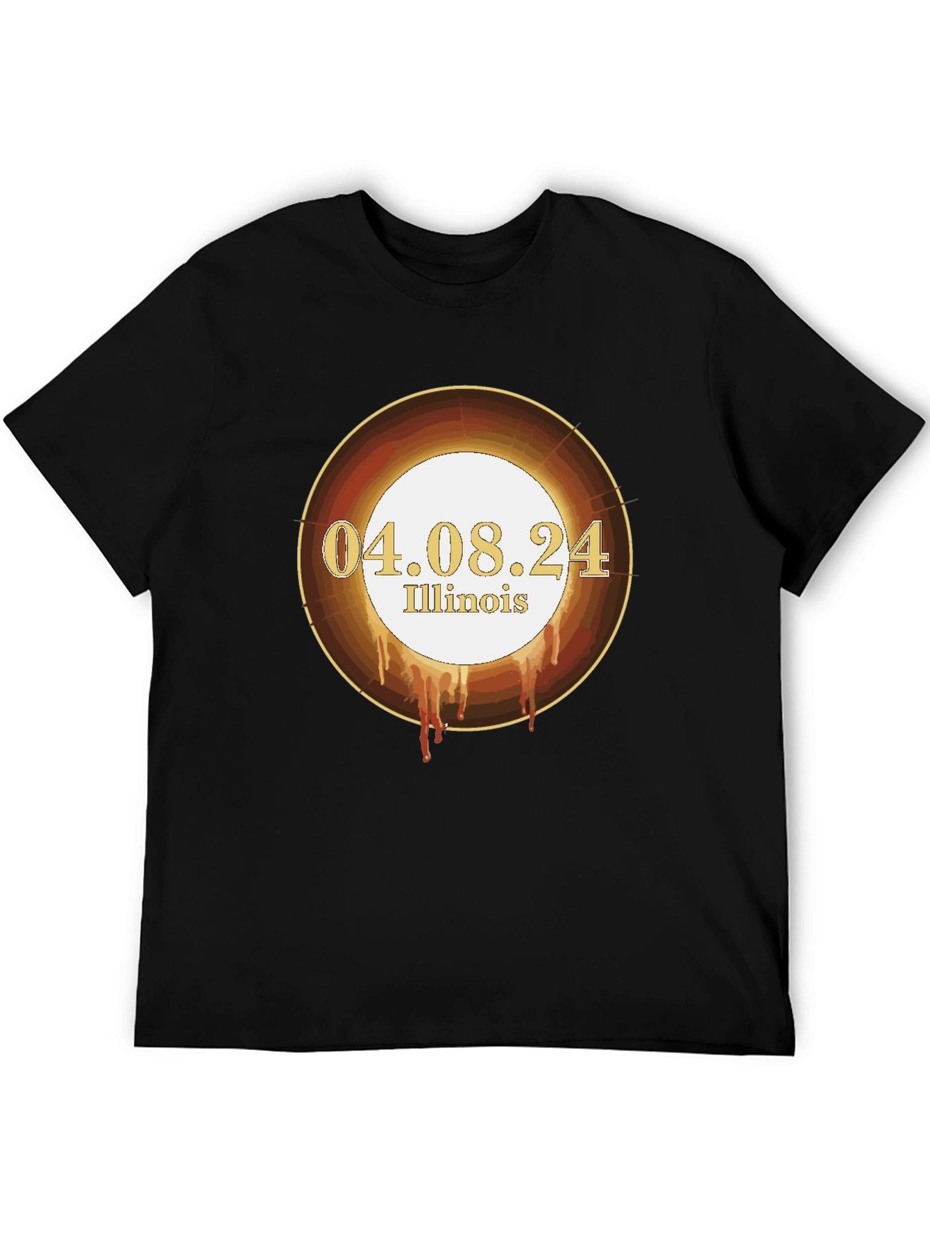 Illinois Solar Eclipse T-Shirt - April 8th 2024