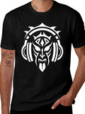Tribal Mask & Headphones Black Graphic Tee