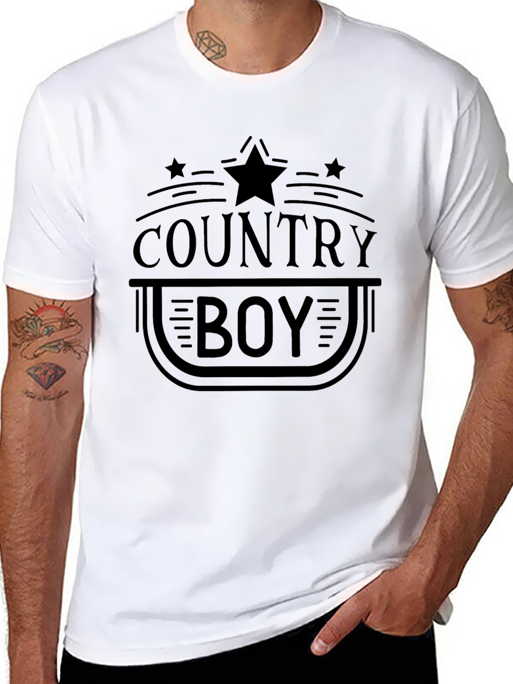 Country Boy Graphic Tee - Black