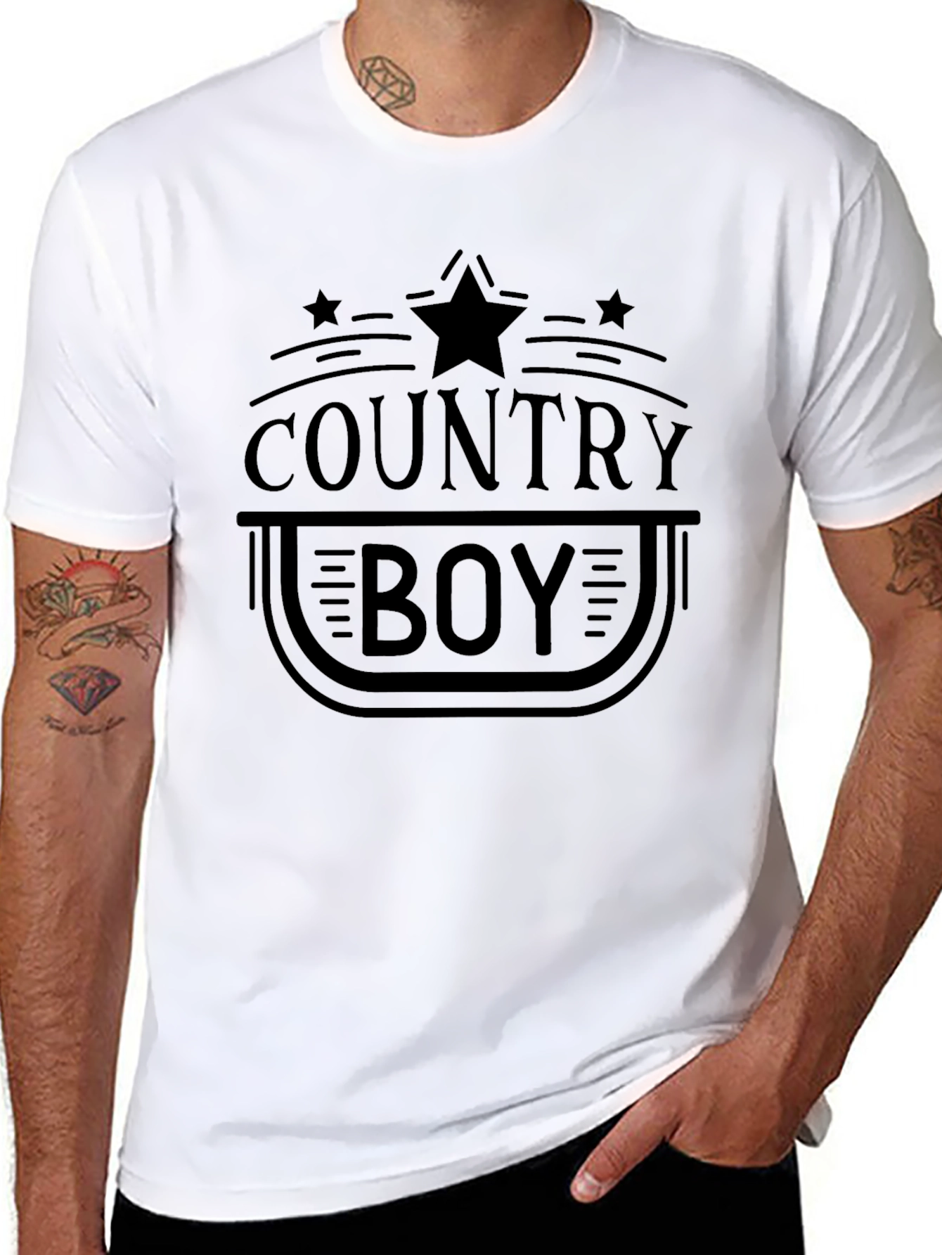 Country Boy Graphic Tee - Black