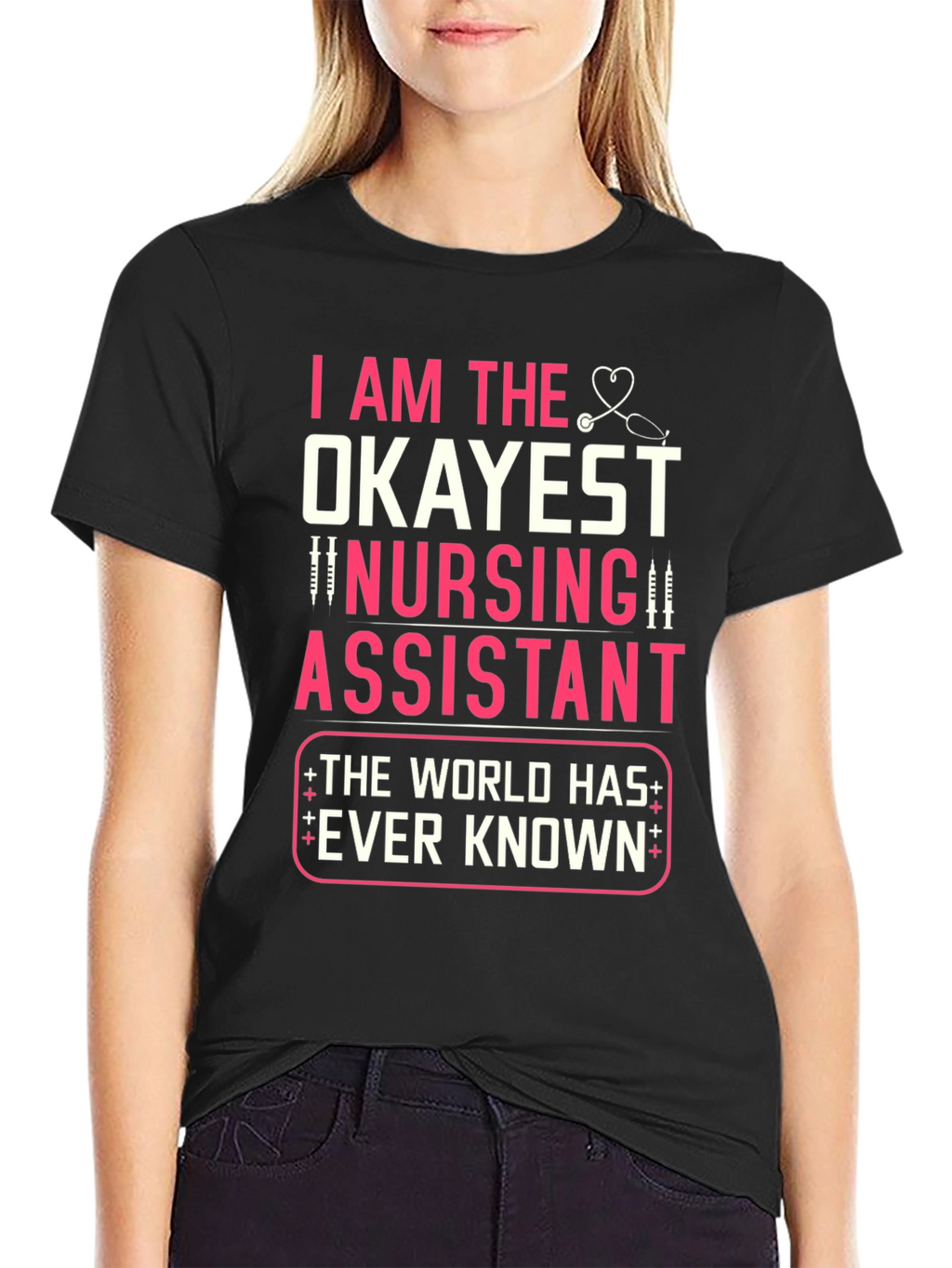 Okayest Nursing Assistant T-Shirt Funny Nurse Gift