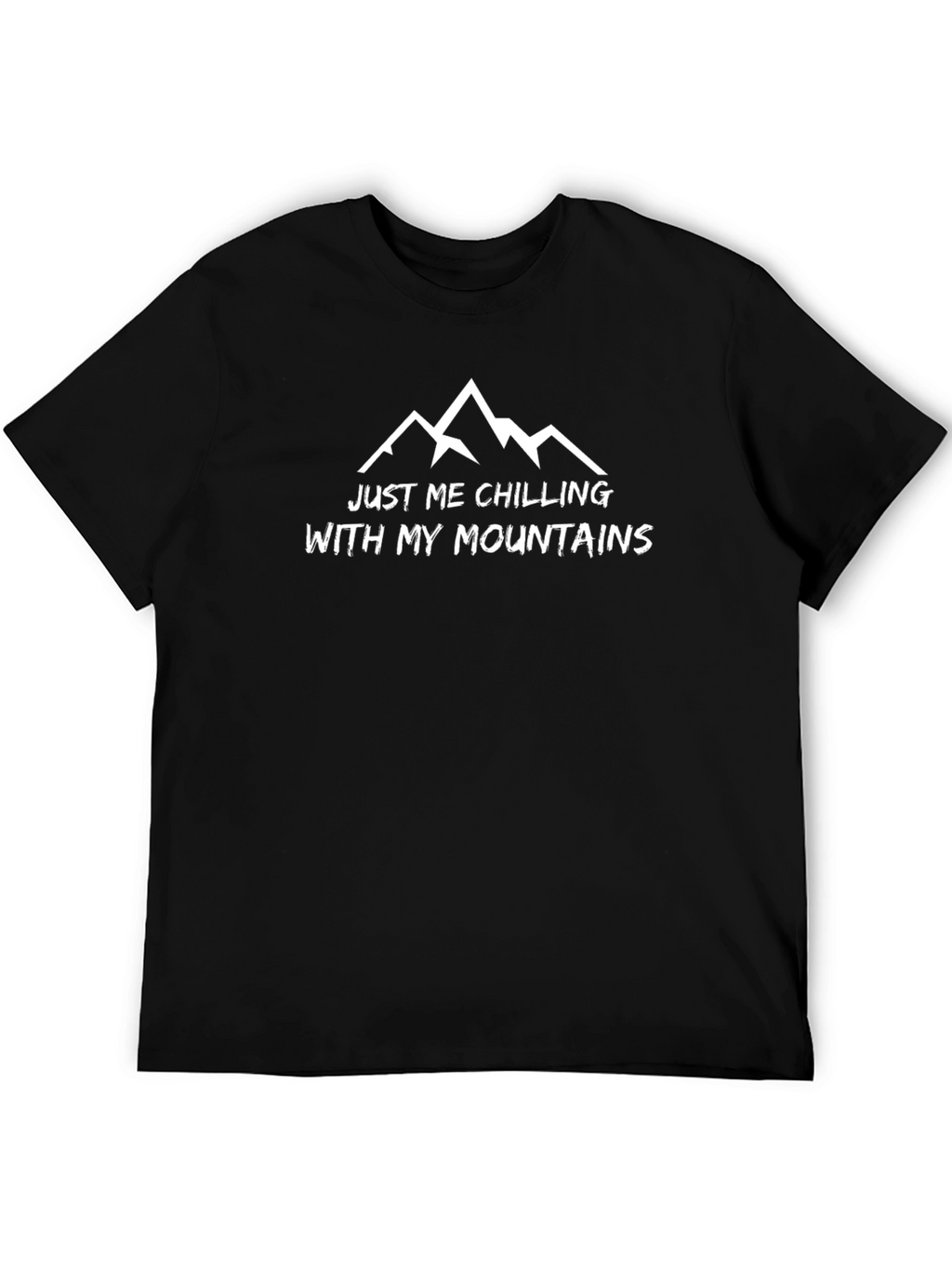 Chilling with My Mountains Black Graphic Tee