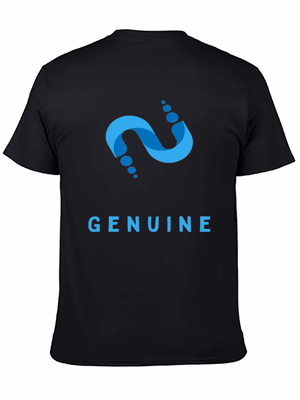 Genuine Graphic Tee - Stylish Blue Design Soft Cotton