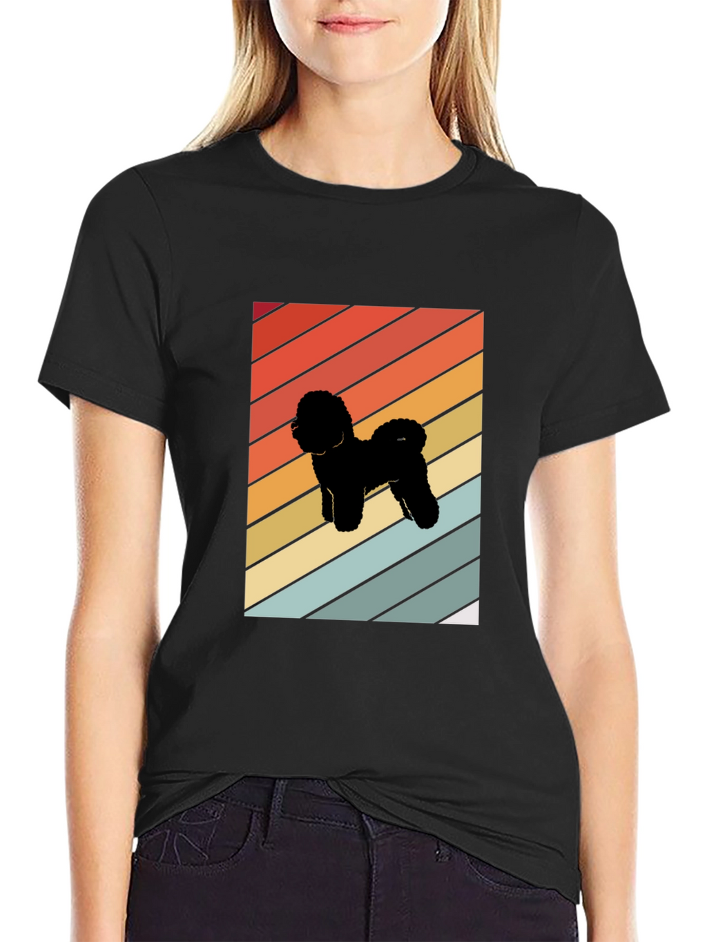 Retro Dog Silhouette Graphic Tee