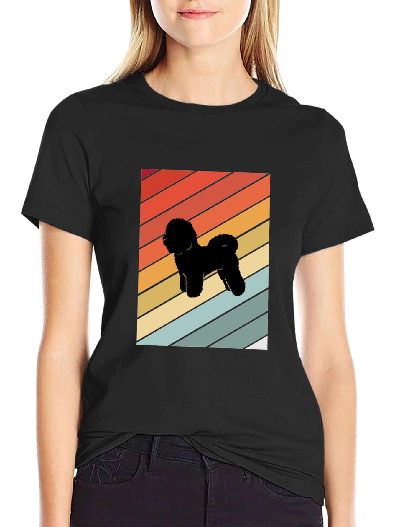 Retro Dog Silhouette Graphic Tee