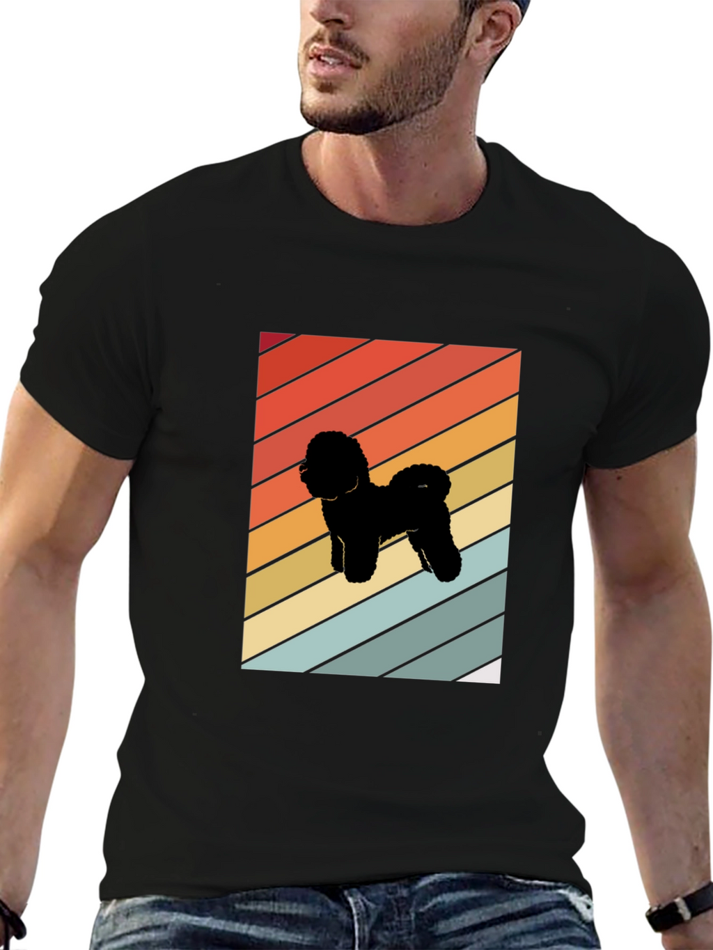 Retro Dog Silhouette Graphic Tee