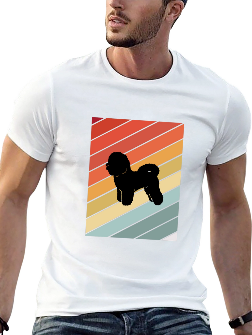 Retro Dog Silhouette Graphic Tee