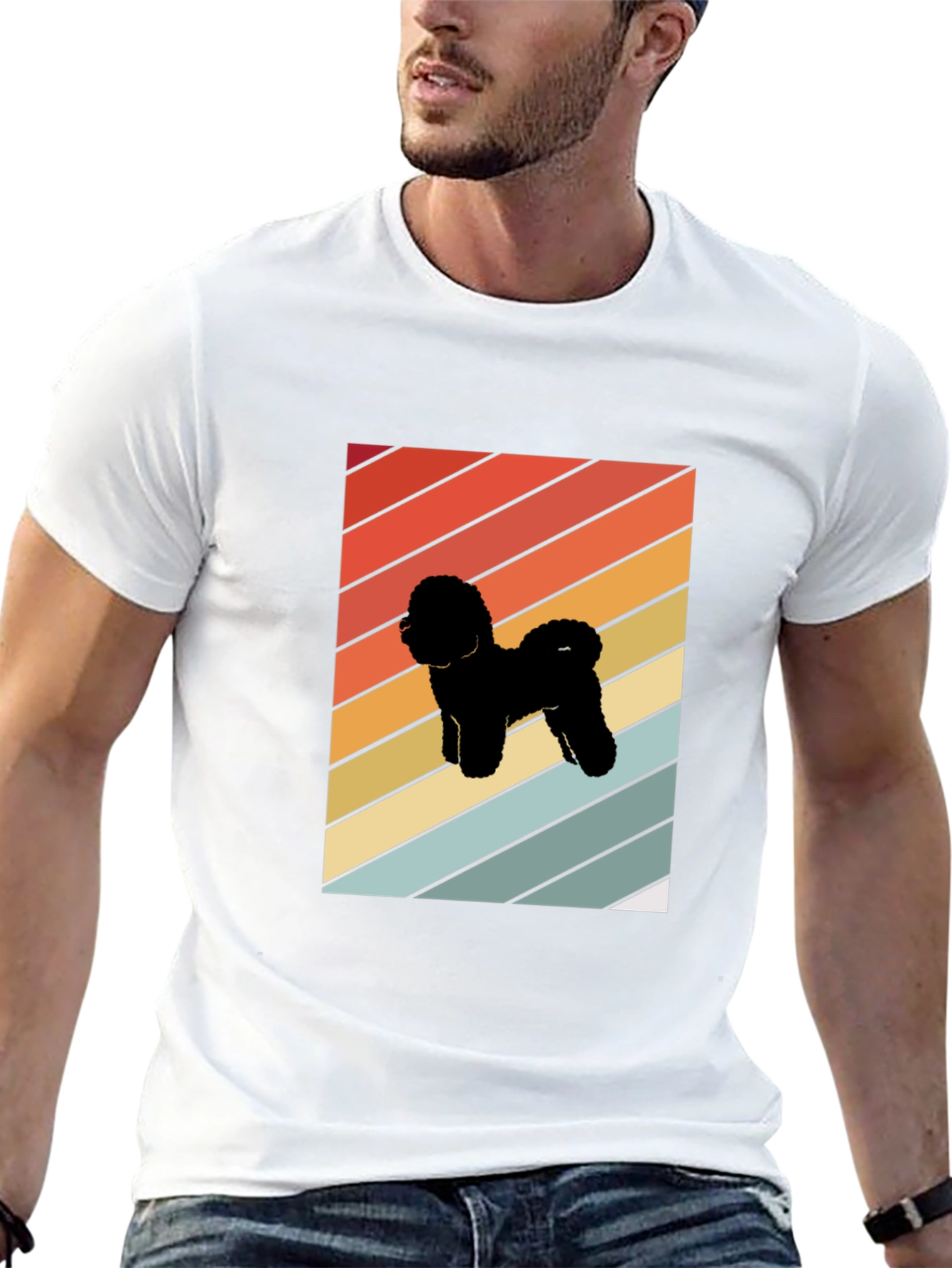 Retro Dog Silhouette Graphic Tee