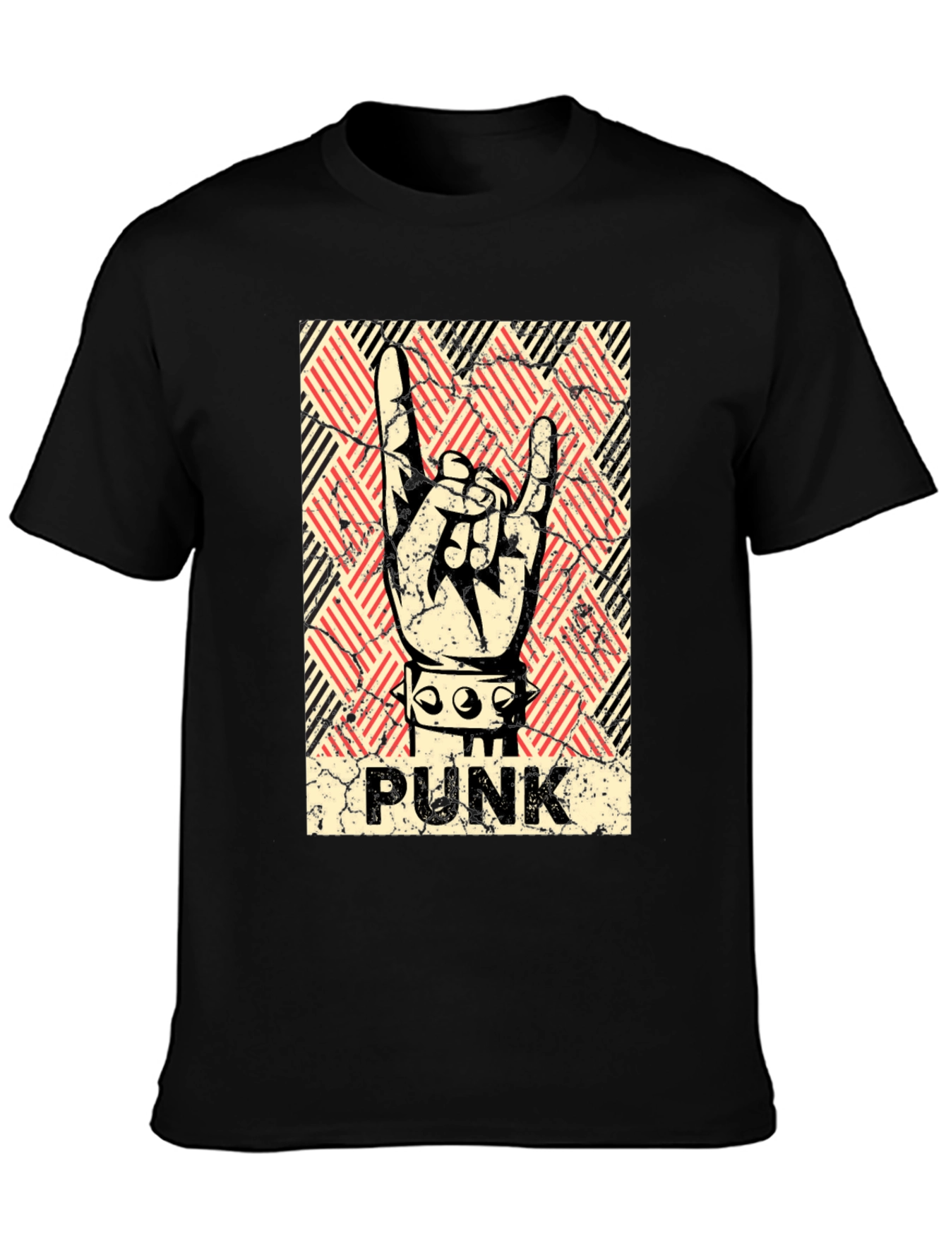 Punk Rock Hand Sign T-Shirt - Black