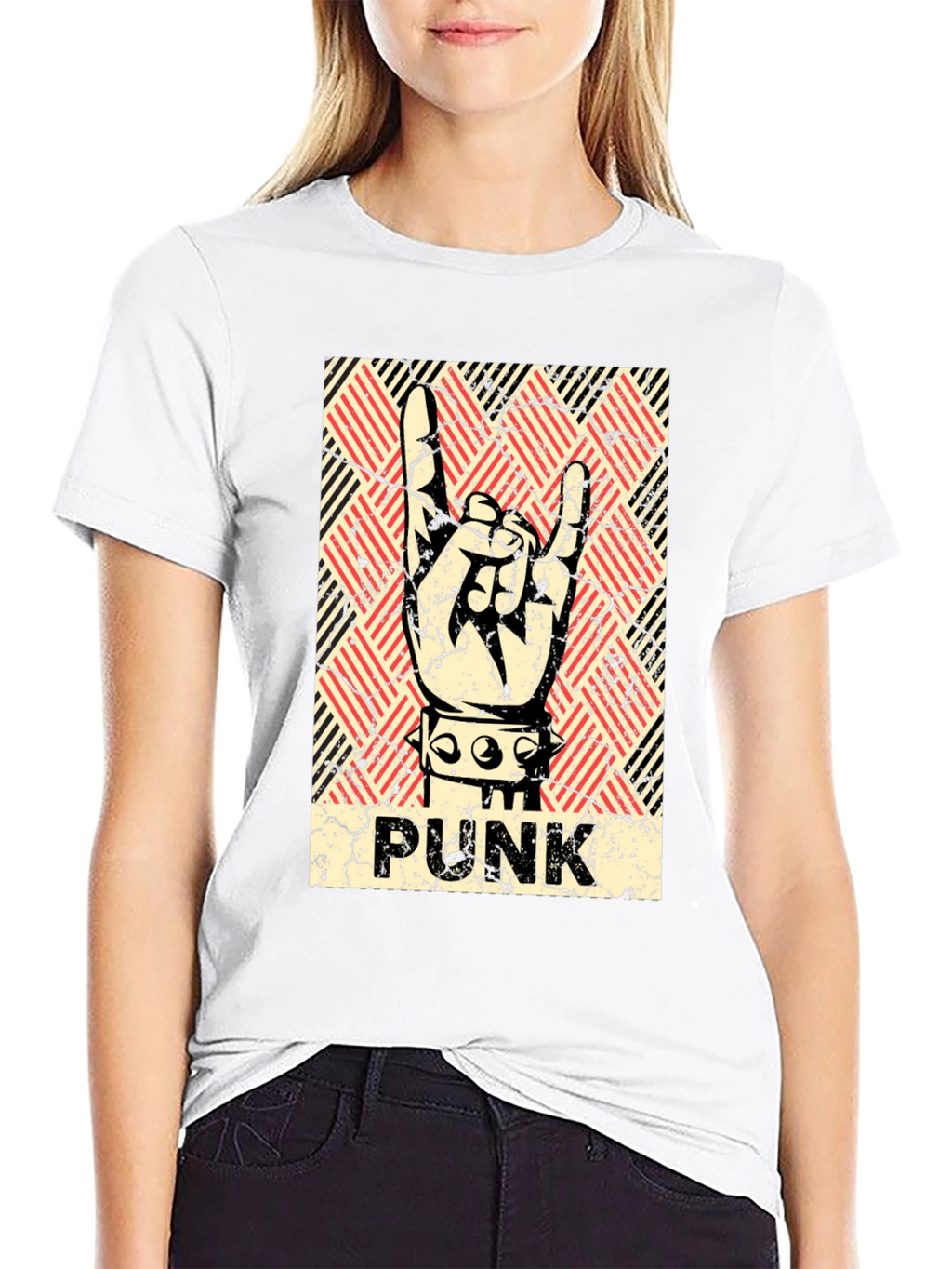 Punk Rock Hand Sign T-Shirt - Black