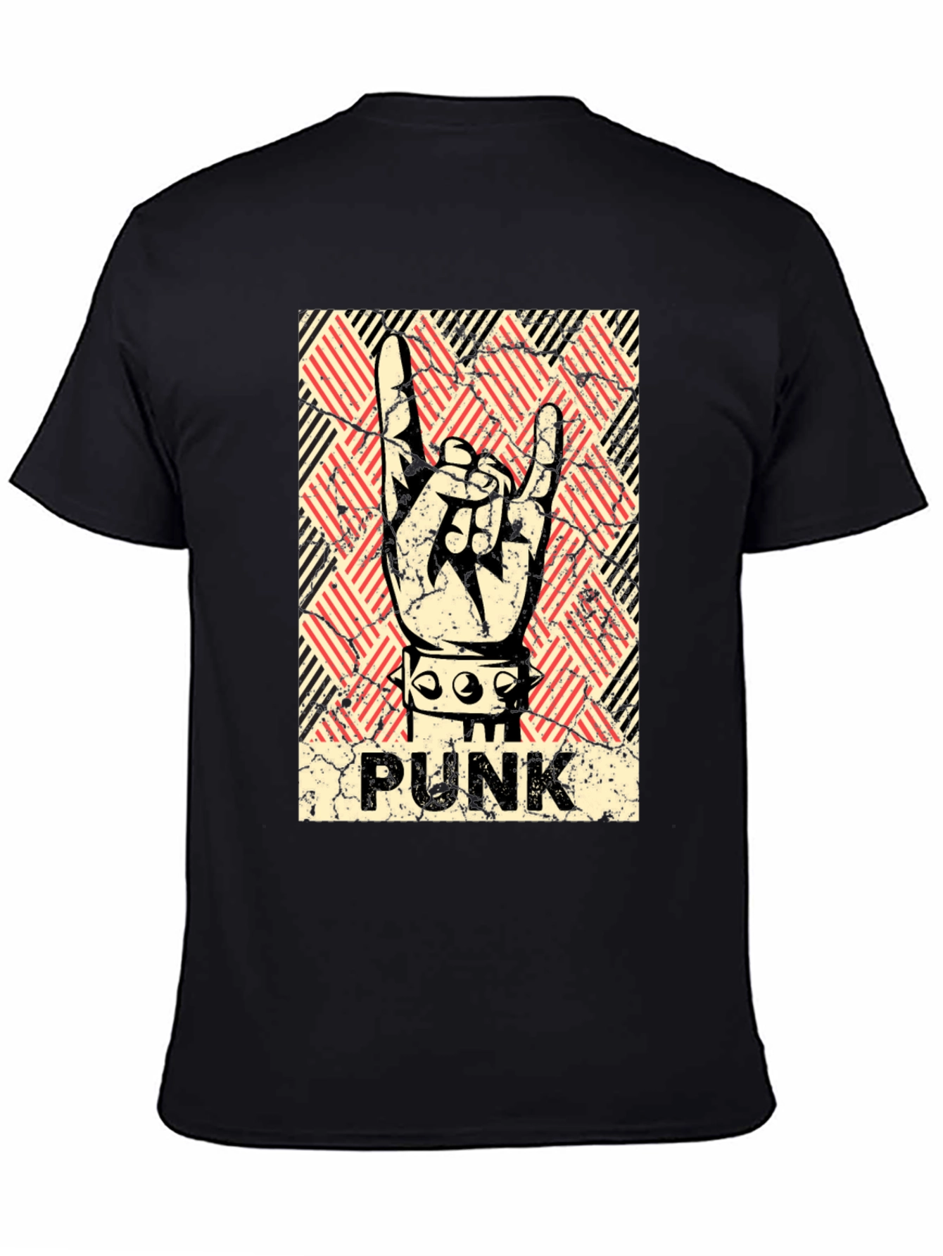 Punk Rock Hand Sign T-Shirt - Black