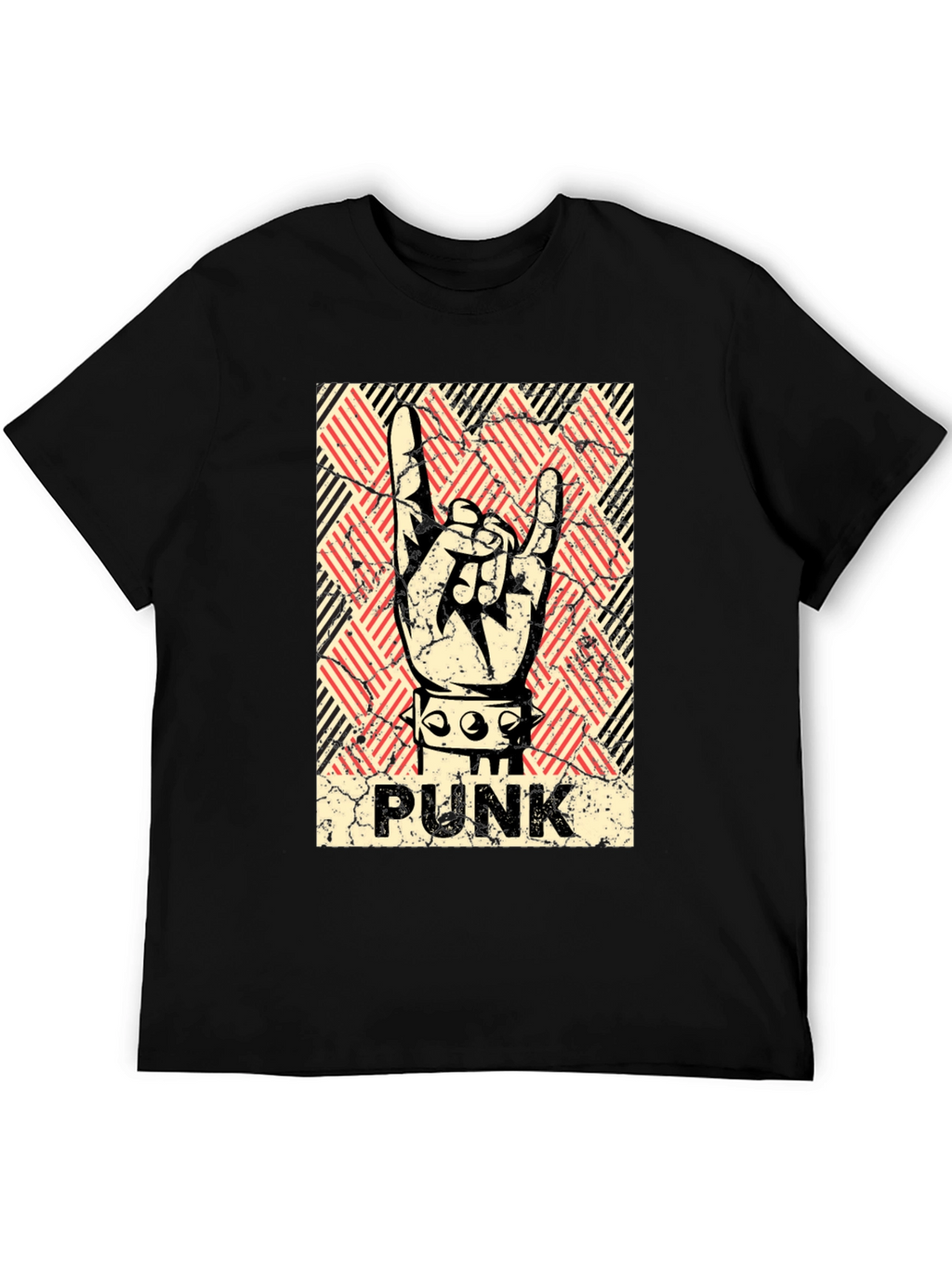 Punk Rock Hand Sign T-Shirt - Black