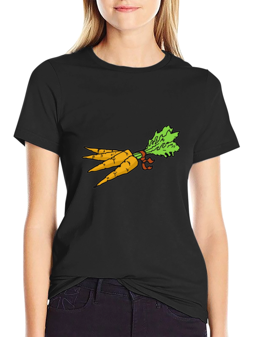 Carrot Bunch Graphic Tee - Black T-Shirt