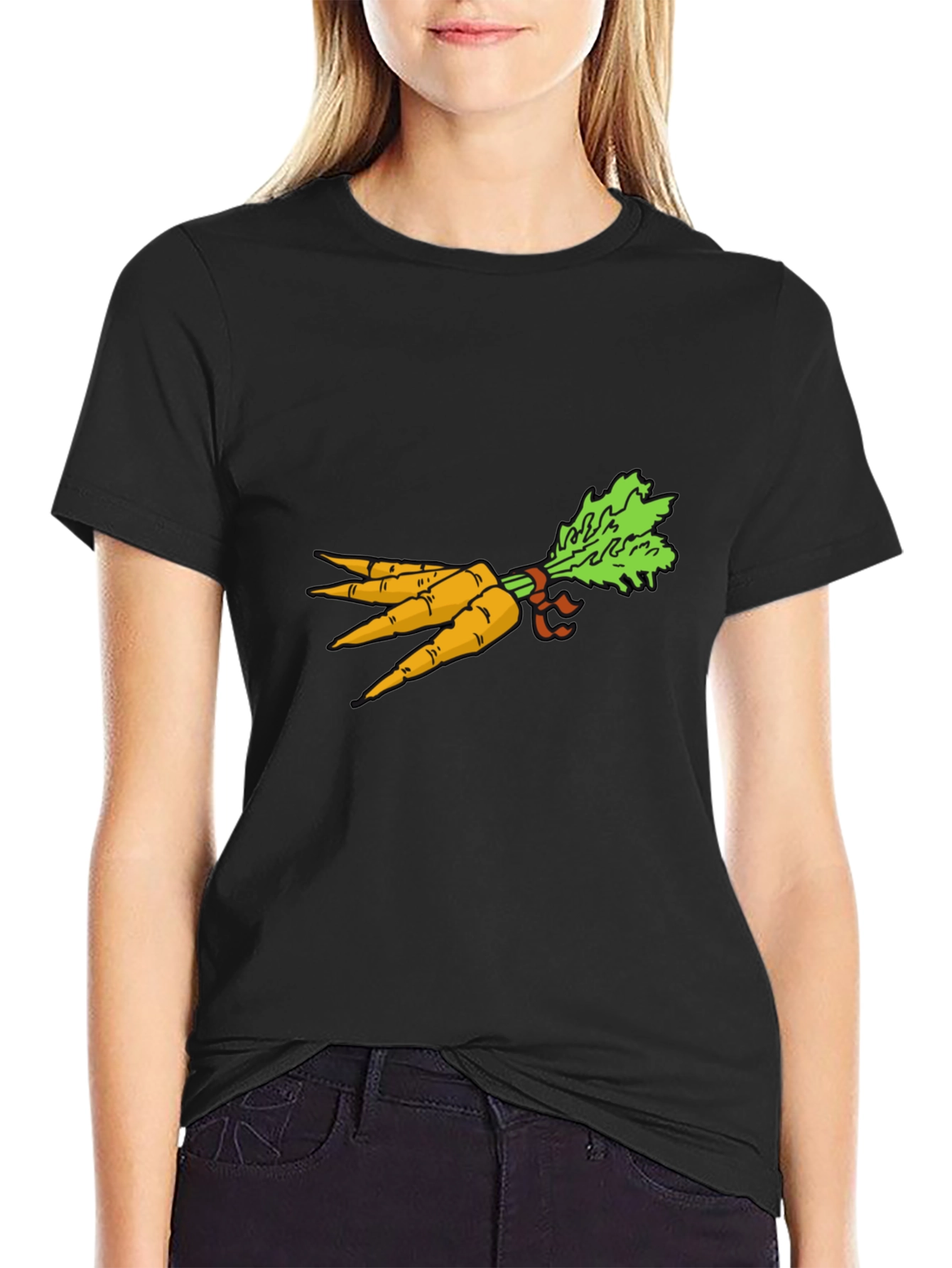 Carrot Bunch Graphic Tee - Black T-Shirt