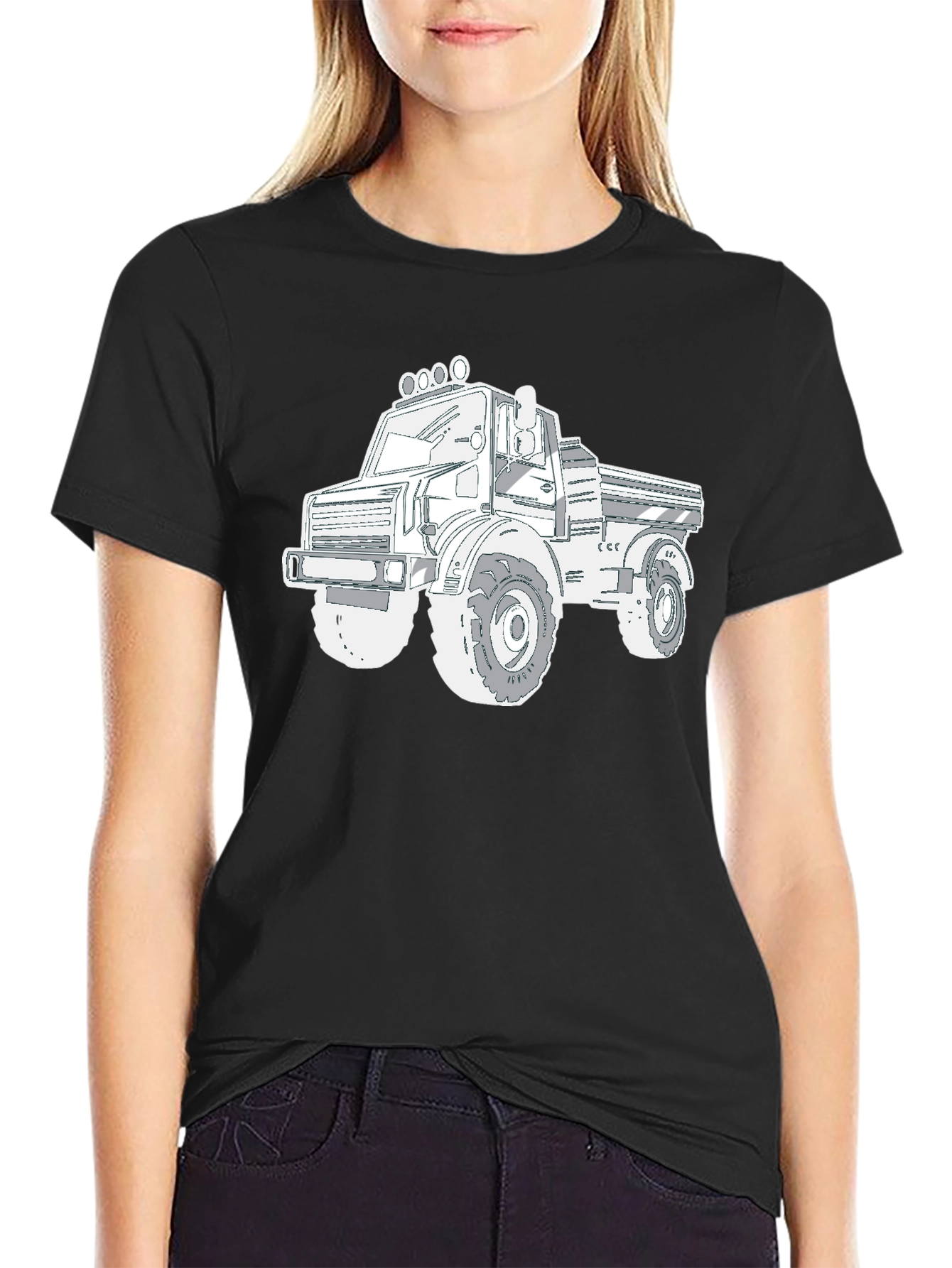 Black Truck Graphic Tee - Off-Road Vehicle Design