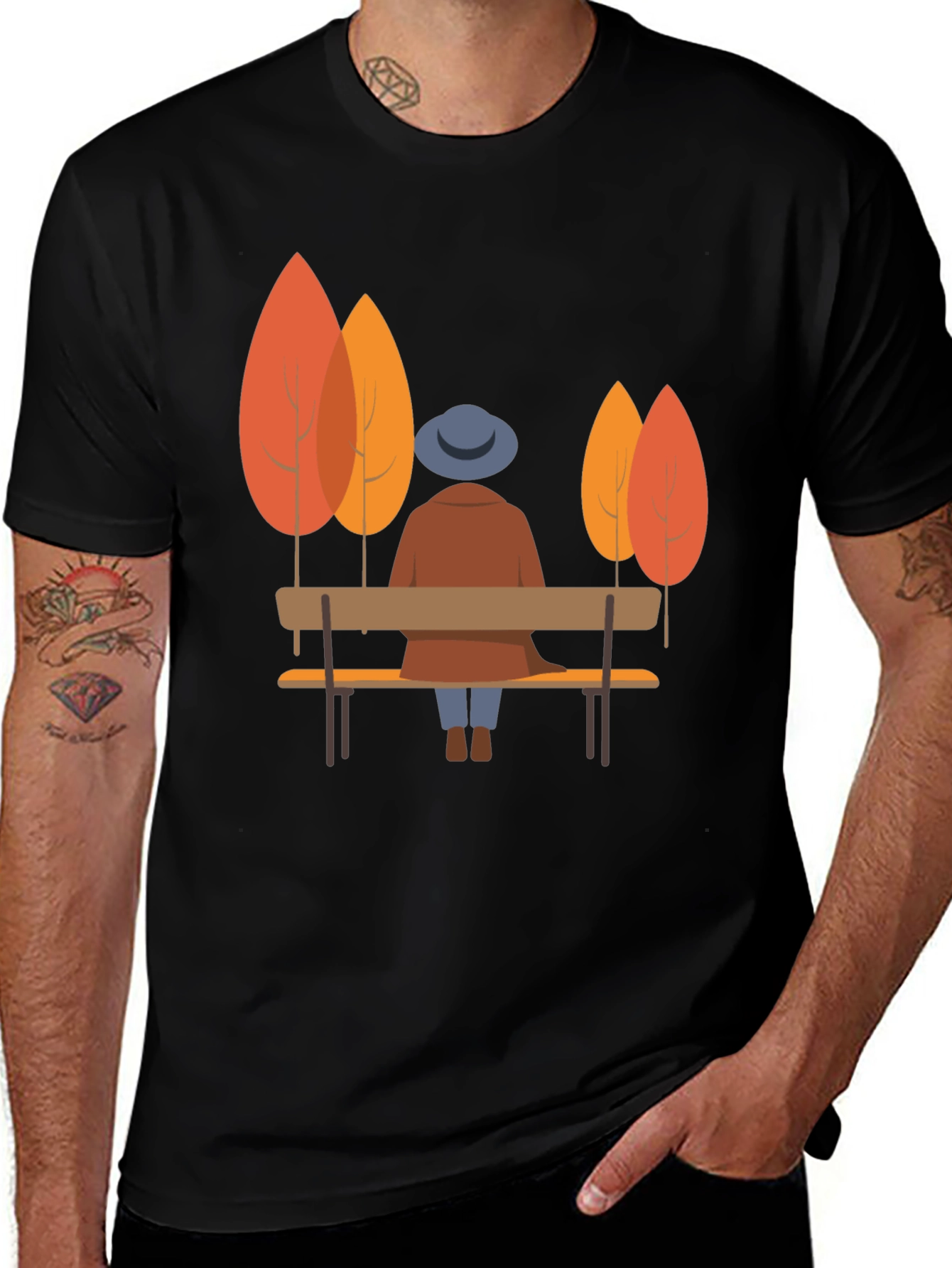 Autumn Scene Graphic Tee - Comfort & Style
