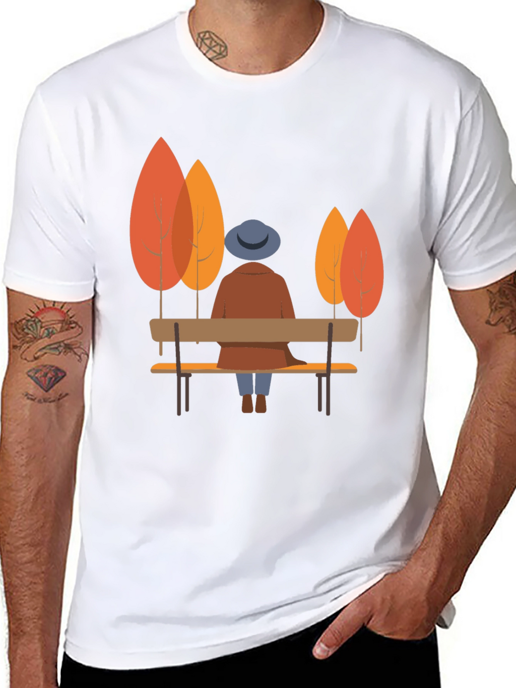Autumn Scene Graphic Tee - Comfort & Style