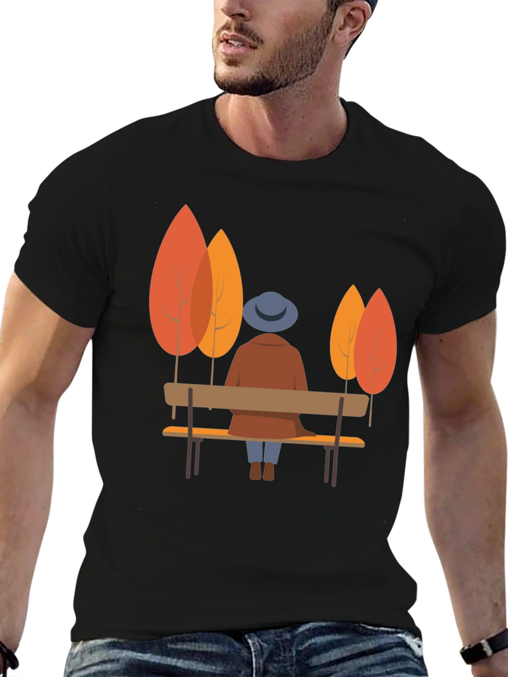 Autumn Scene Graphic Tee - Comfort & Style
