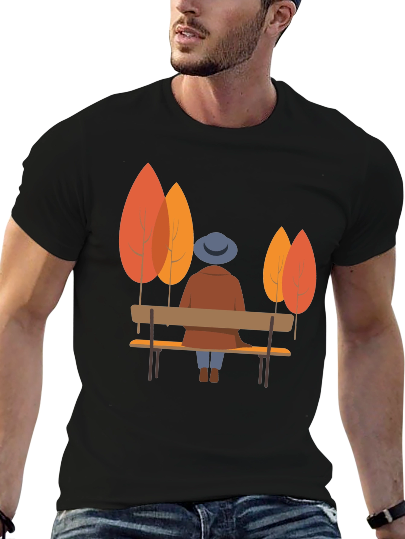 Autumn Scene Graphic Tee - Comfort & Style