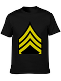 Sergeant Stripes T-Shirt - Bold Military Style Tee